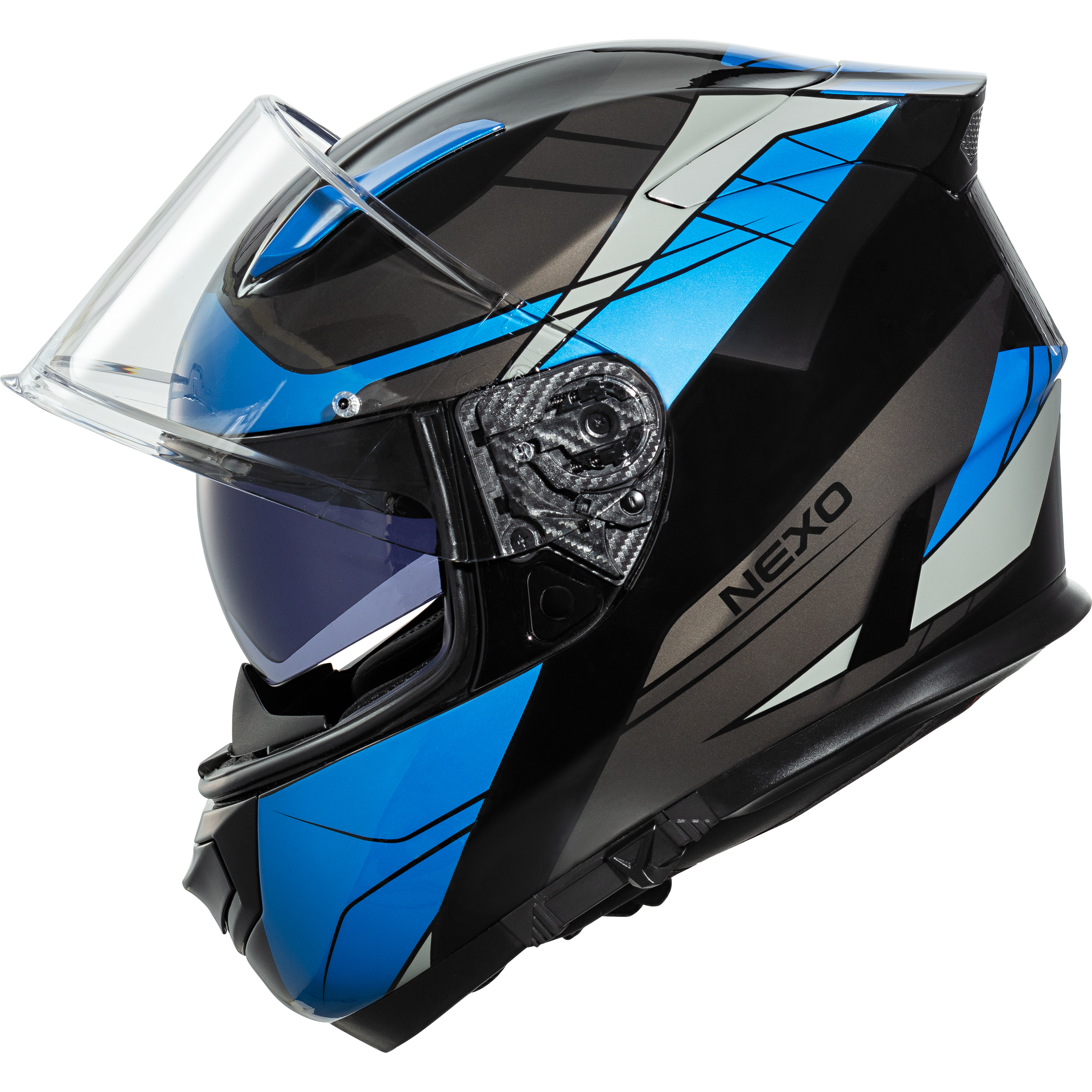 Nexo-Integralhelm Fiberglas Sport III Blau Dekor XS-4603691999032007