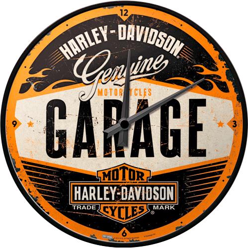 Nostalgic-Art Wanduhr - Harley Davidson Garage - Motorradzubehör - Geschenkideen
