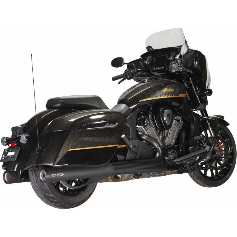 Miller Exhaust échappement standard paire noir E4-X62 pour Indian 2016-2020