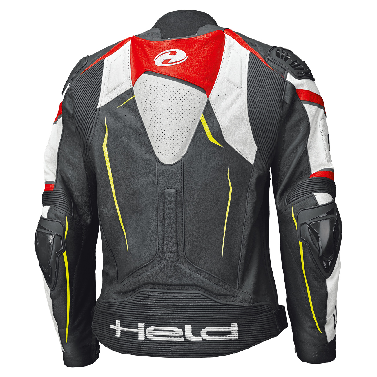 Held-Safer II Sportliche Lederjacke schwarz/weiß/rot-0001077999035