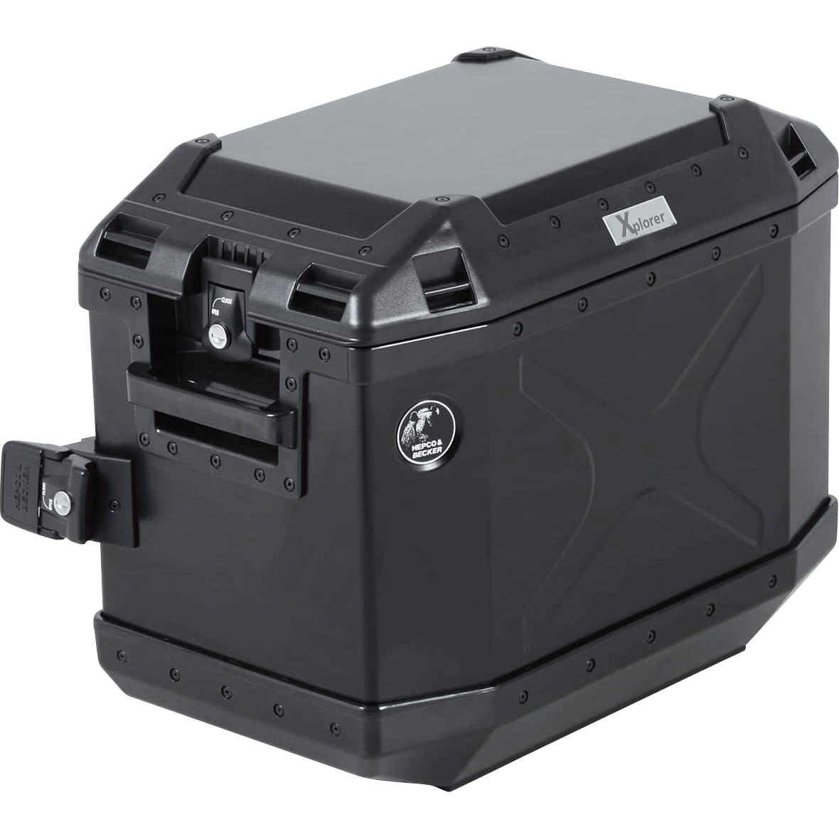 Hepco & Becker-Seitenkoffer Xplorer Aluminium 40 schwarz rechts  42 Liter-5559641201000323