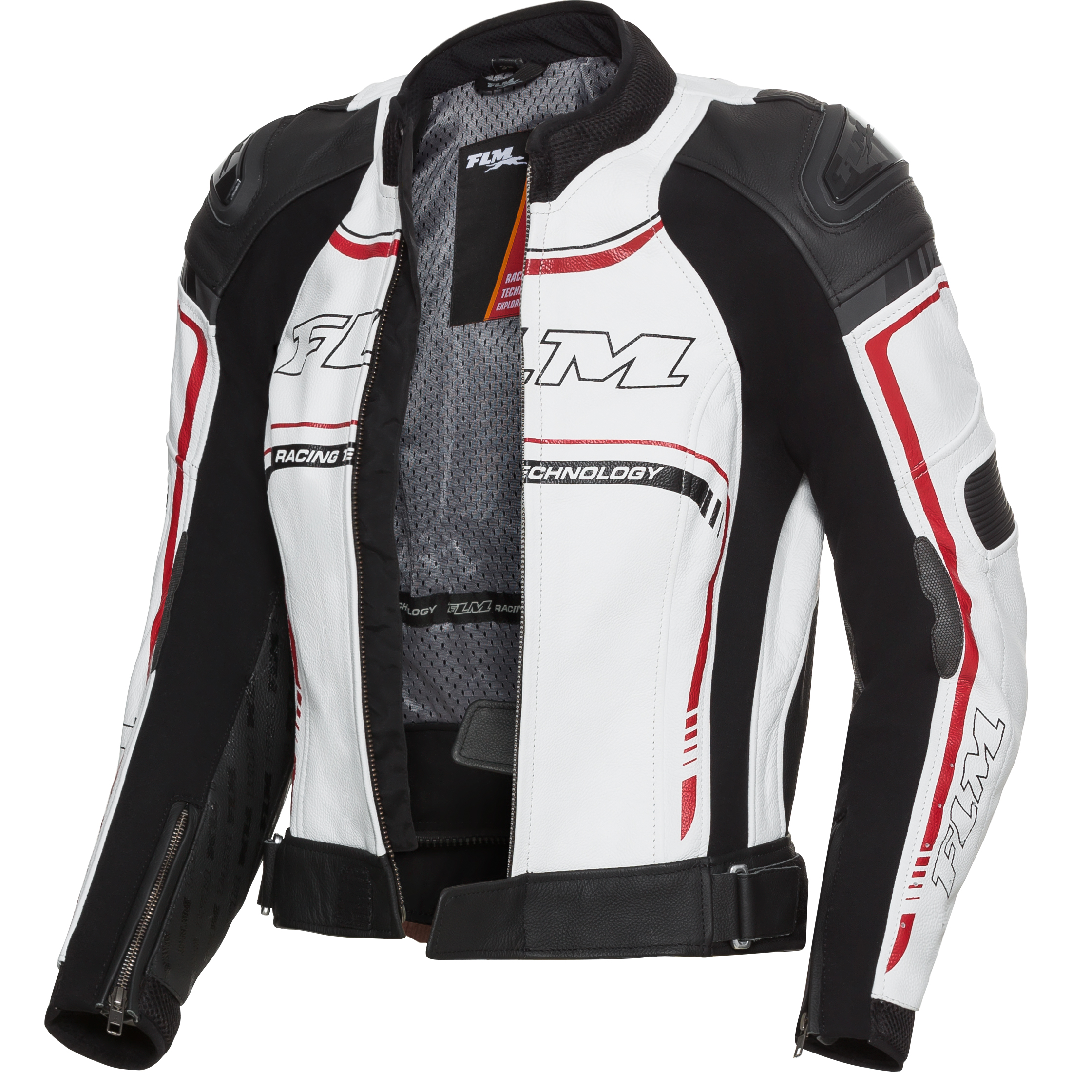 FLM-Sports Damen Lederkombijacke 3.1 schwarz/weiß 40-1005721999004407