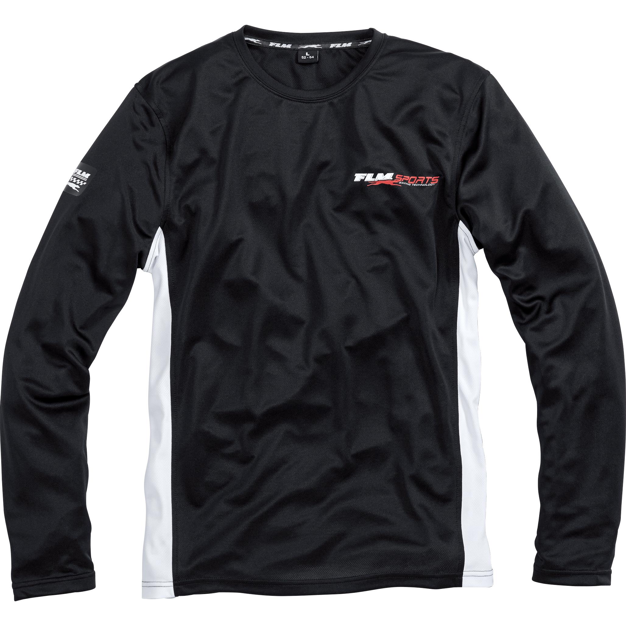 FLM Funktionsshirt langarm 1.0 schwarz 3XL - Motorradbekleidung - Wetterschutzkleidung