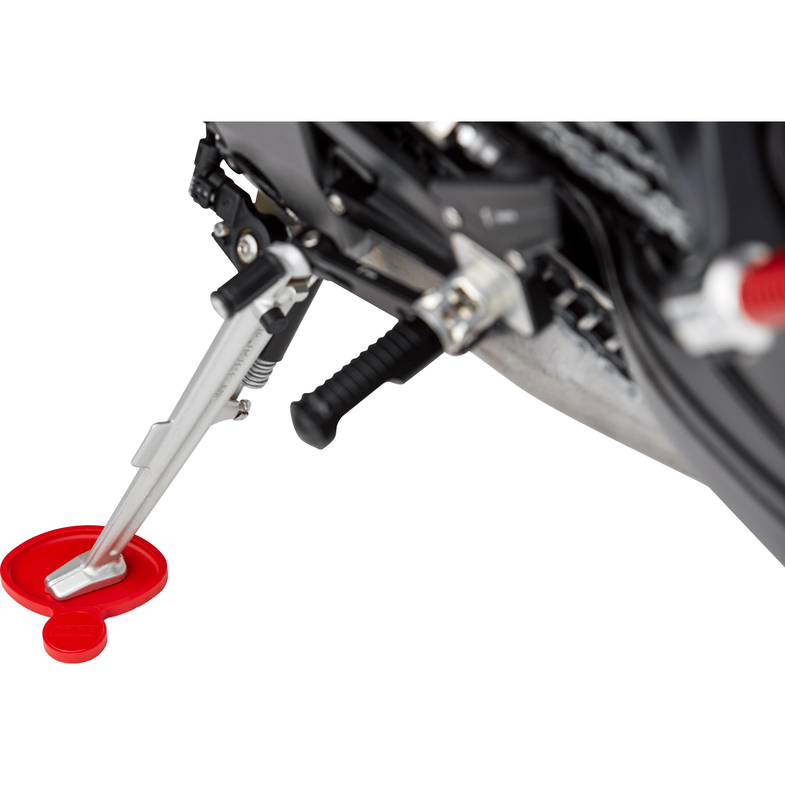 POLO Seitenständerunterlage 89x98mm rot - Motorradteile & Ersatzteile - Anbauteile