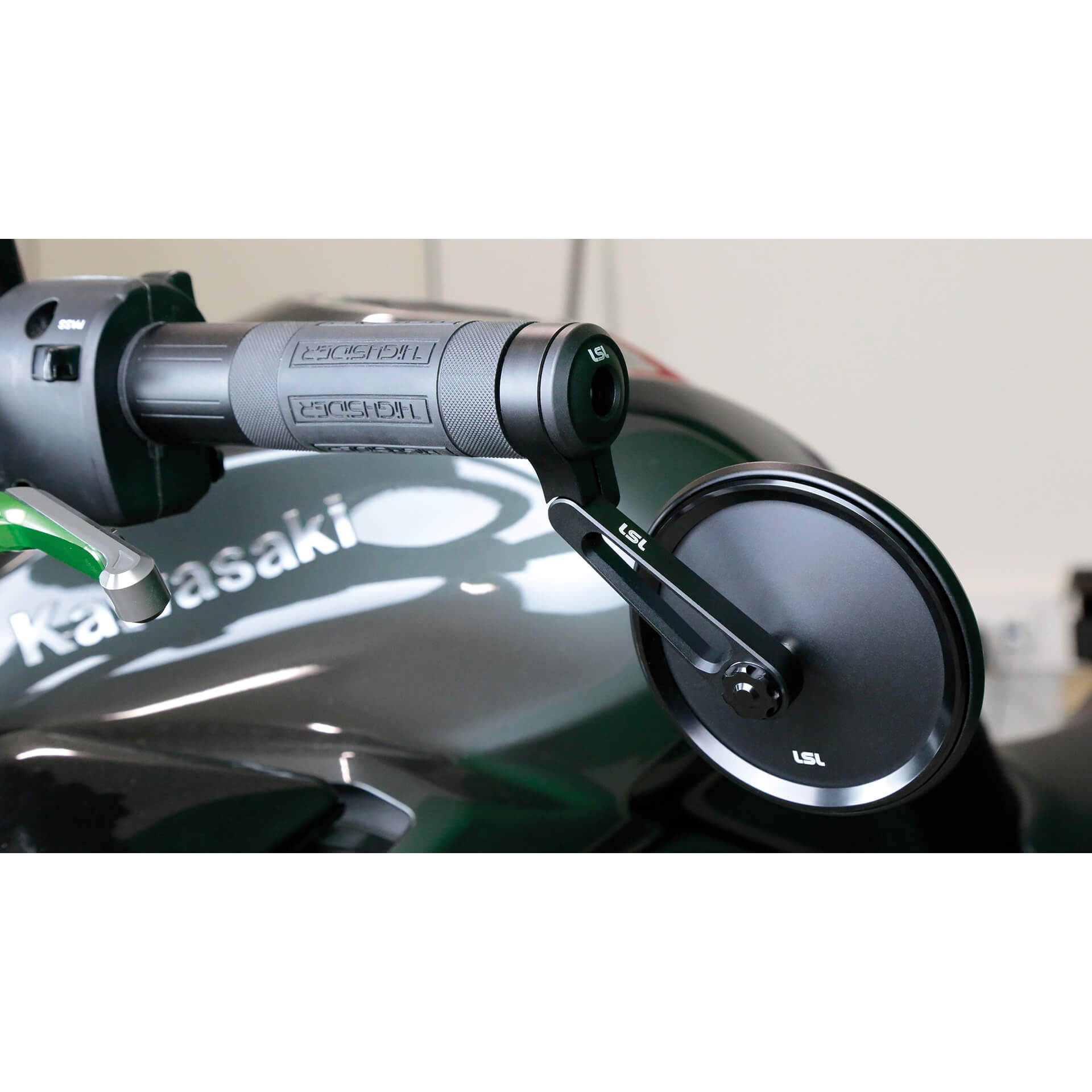 LSL Lenkerendenspiegel 22/25,4mm Nova-Run Ø102mm schwarz - Motorradteile & Ersatzteile - Motorradspiegel