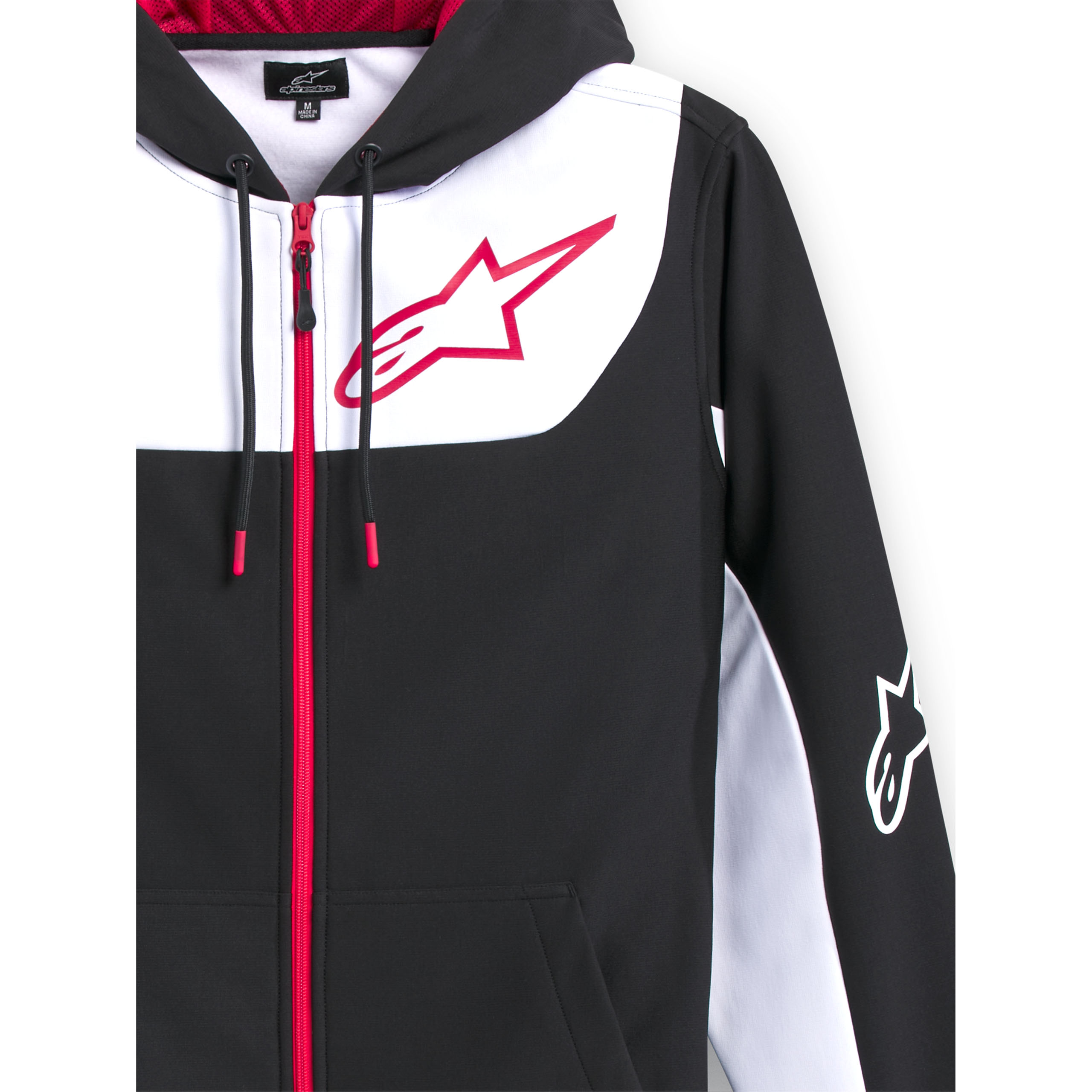 Alpinestars-Sessions V3 Hoodie schwarz/weiß/rot S-0001825003035008