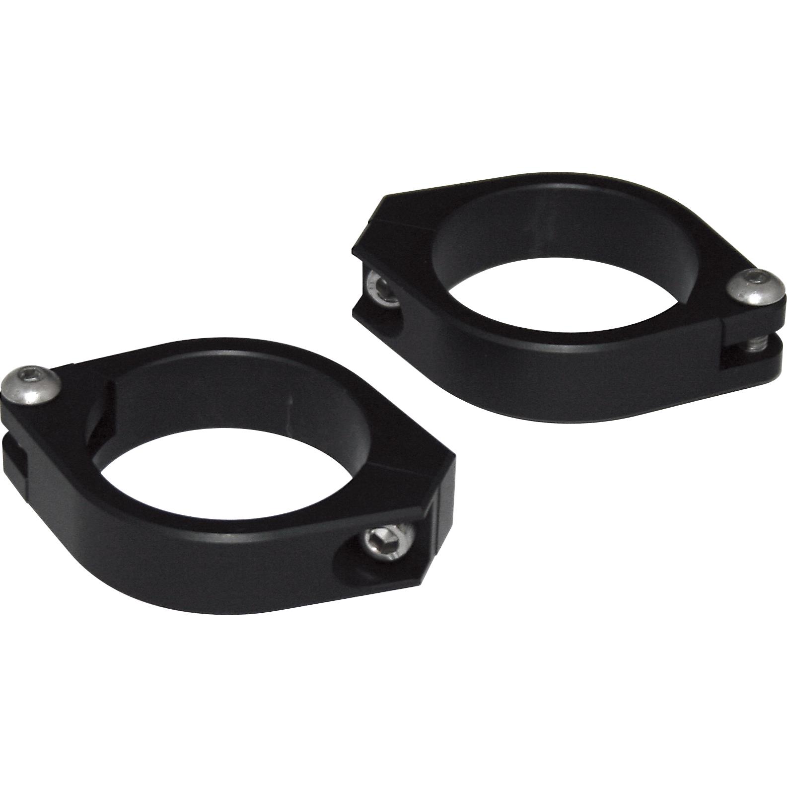 Highsider Standrohrschellenpaar Alu CNC 42-43mm schwarz - Motorradteile & Ersatzteile - Beleuchtung