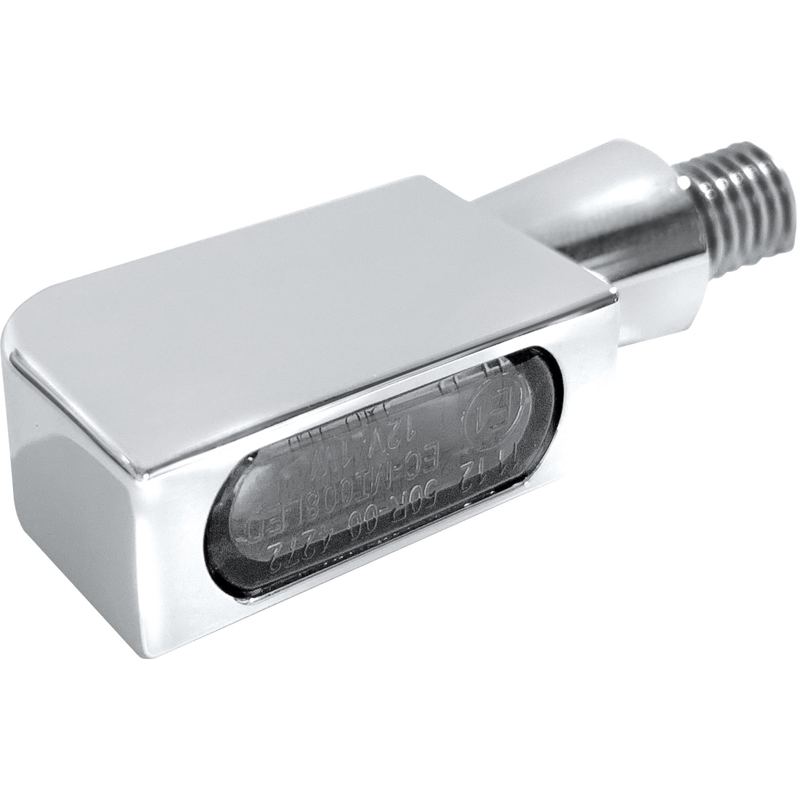 HeinzBikes-LED Alu Blinker Block Line Micro M8 chrom-5731881020002001