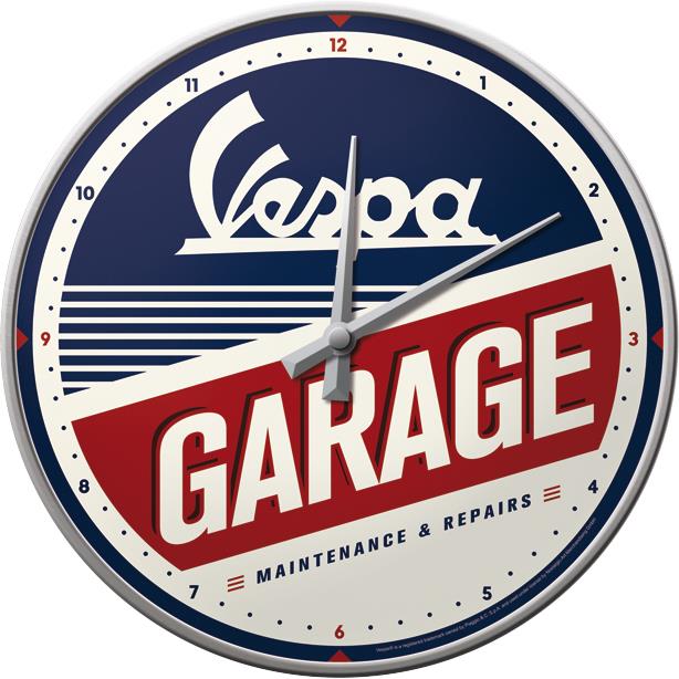 Nostalgic-Art Wanduhr "Vespa - Garage" - Motorradzubehör - Geschenkideen