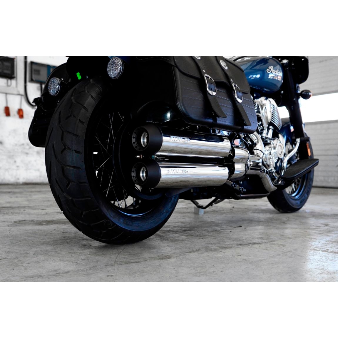 Miller Exhaust Auspuff Paar Tapered poliert/schwarz für Super Chief 21-24 - Motorradteile & Ersatzteile - Auspuff