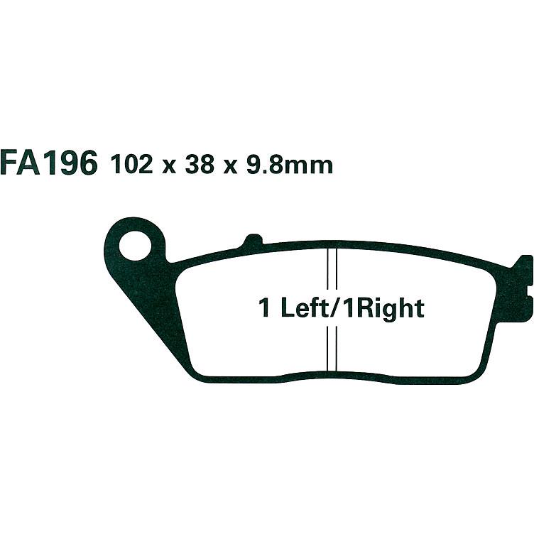 Hi-Q-Bremsbeläge organisch FA196  102x38x9,8mm-5563311267000170