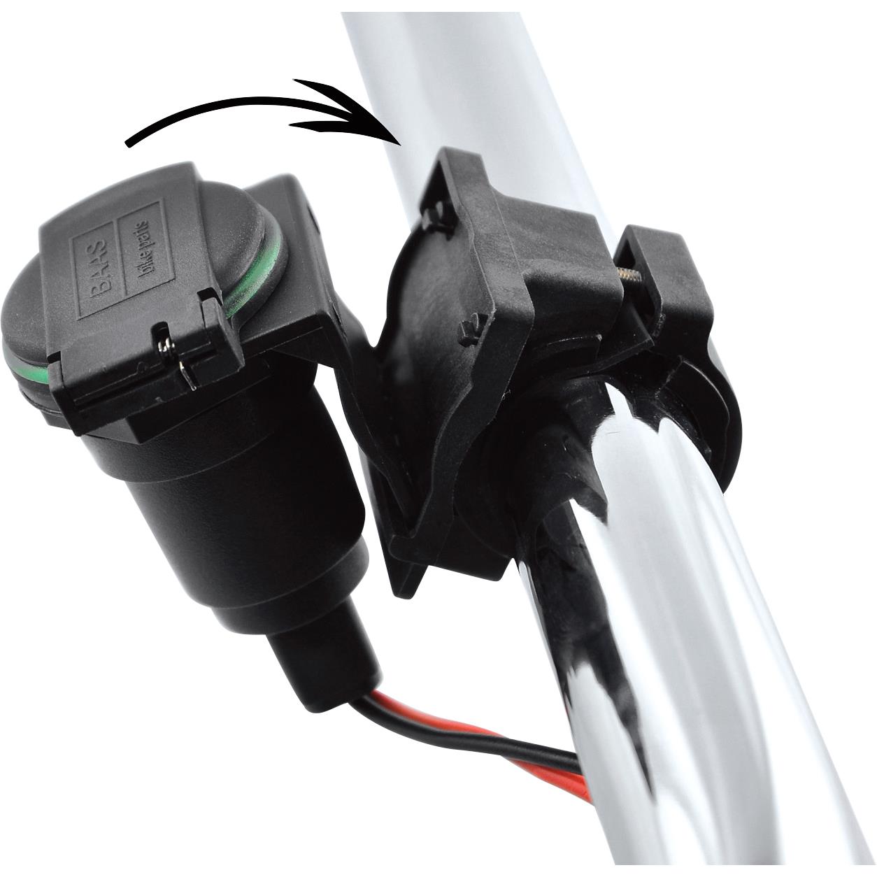 Baas Bikeparts-Lenkerklemme ZAH 22/25,4/28mm für ZA01/ZA02/USB6 Steckdosen-5703041023000570