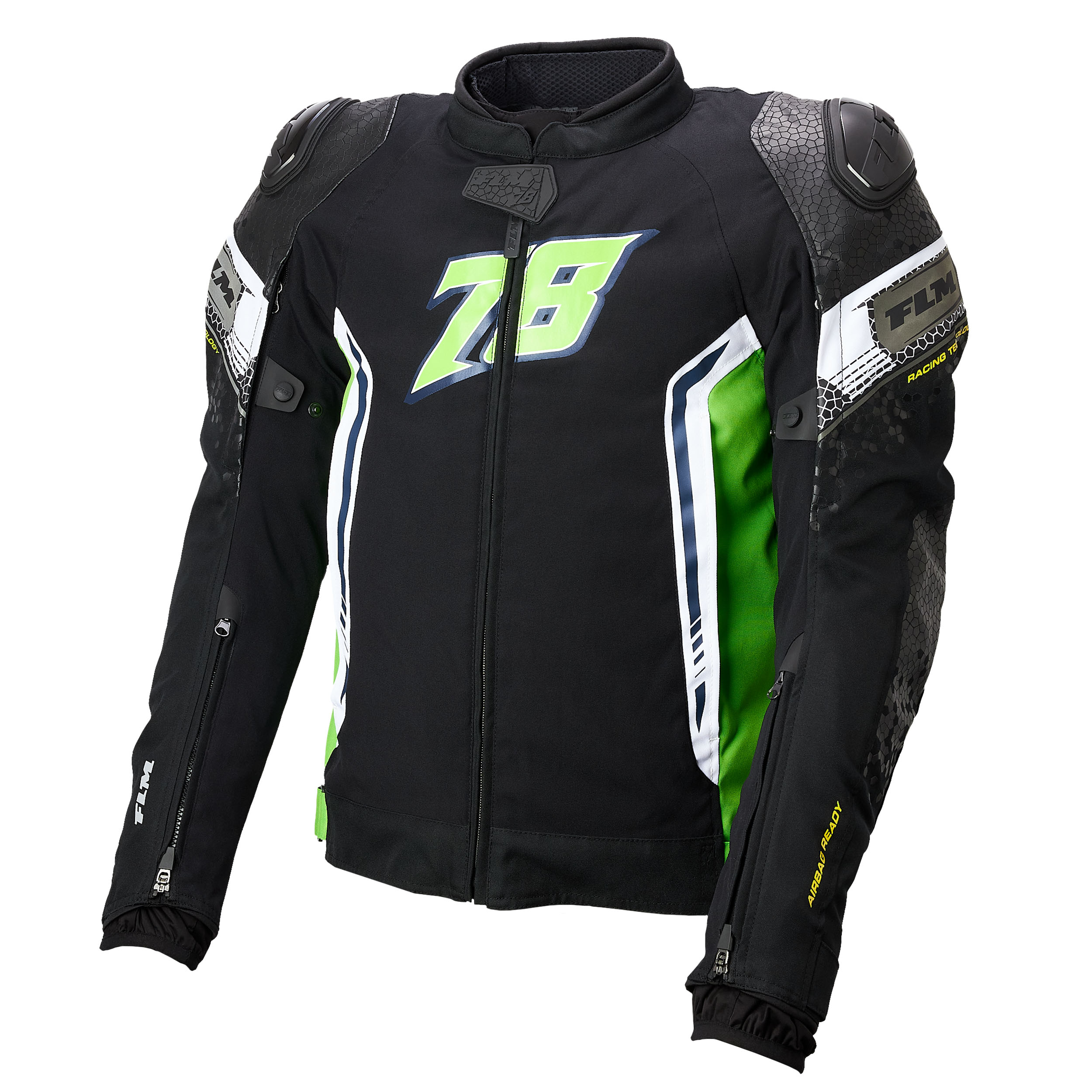 FLM-Octane Textiljacke 2 schwarz/grün XL-0000827999073011