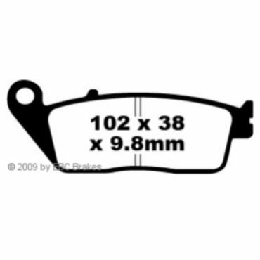 Hi-Q Bremsbeläge Sintermetall FA196HH 102x38x9,8mm - Motorradteile & Ersatzteile - Bremsen