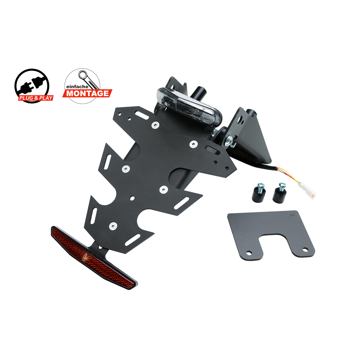 Mizu Kennzeichenhalter Plug & Play CH für Husqvarna Norden 901 - Motorradteile & Ersatzteile - Anbauteile