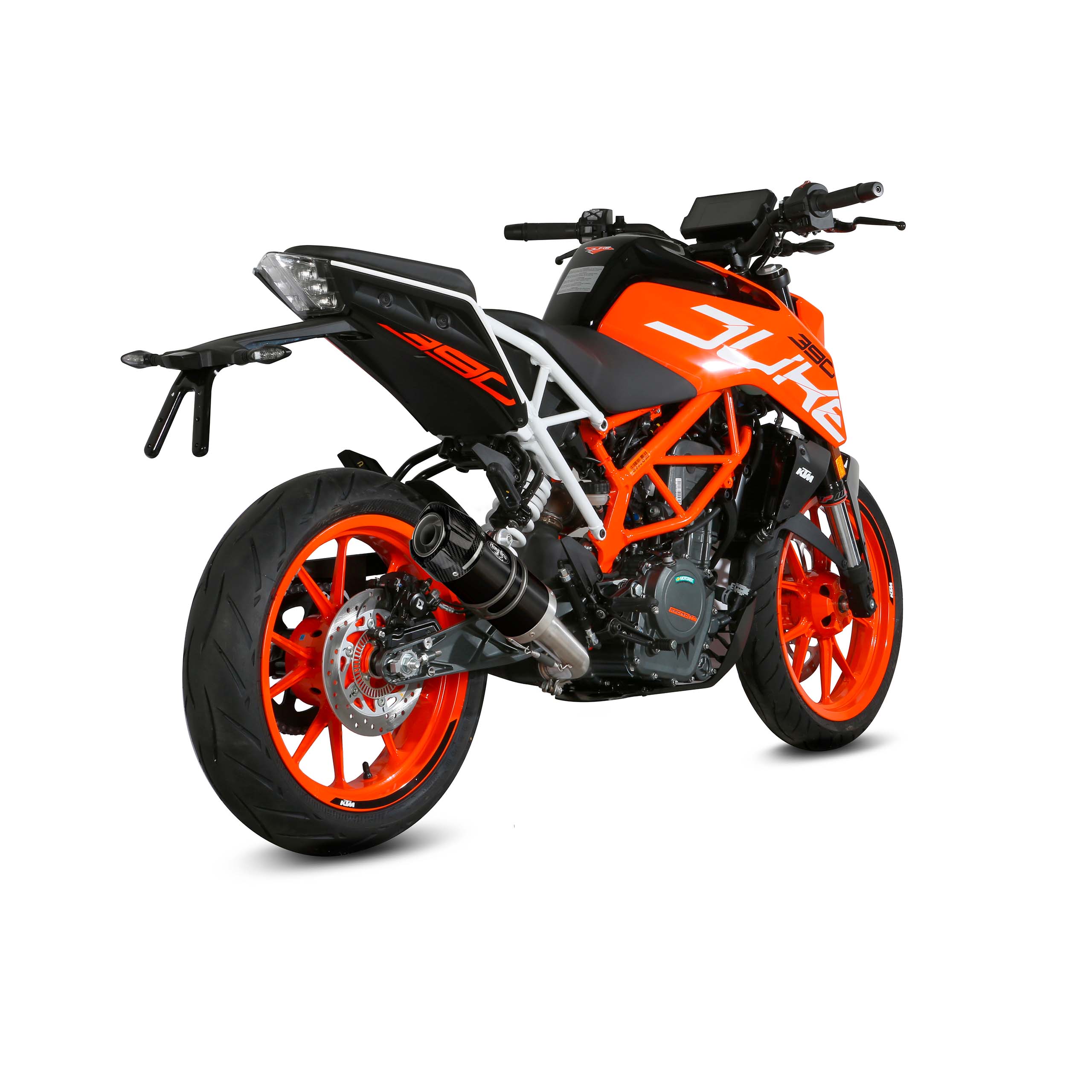 Hashiru échappement ST06 noir/carbone pour KTM Duke/RC 125/390 17-20