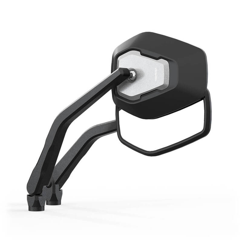 HIGHSIDER pro Lenkerspiegelpaar M10x1,25R/L Esagano-RS schwarz/silber - Motorradteile & Ersatzteile - Motorradspiegel