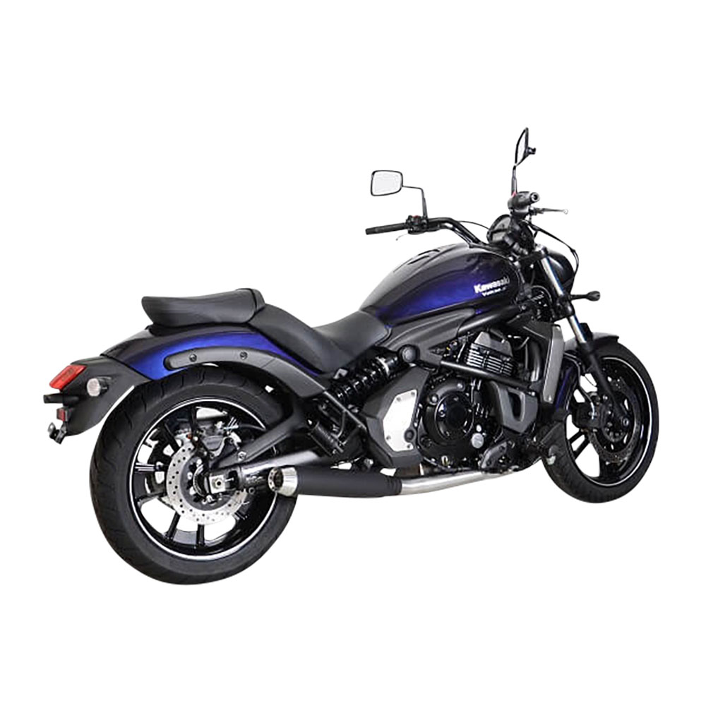 Miller Exhaust Auspuff 2in1 Tapered schwarz/poliert für VN 650 Vulcan 15-16 - Motorradteile & Ersatzteile - Auspuff