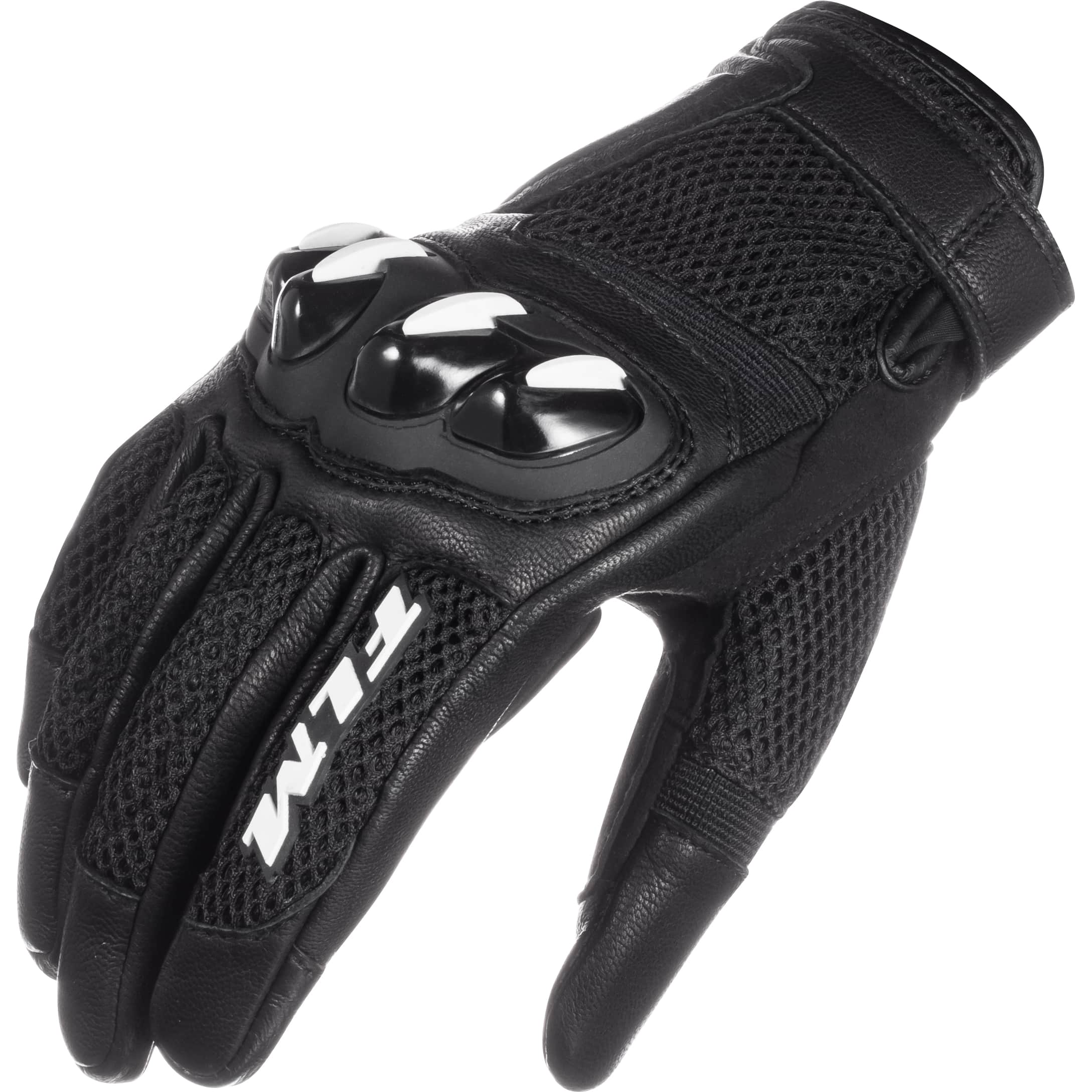 FLM-Misano Air Damen Leder/Textilhandschuh kurz schwarz-3114861007001