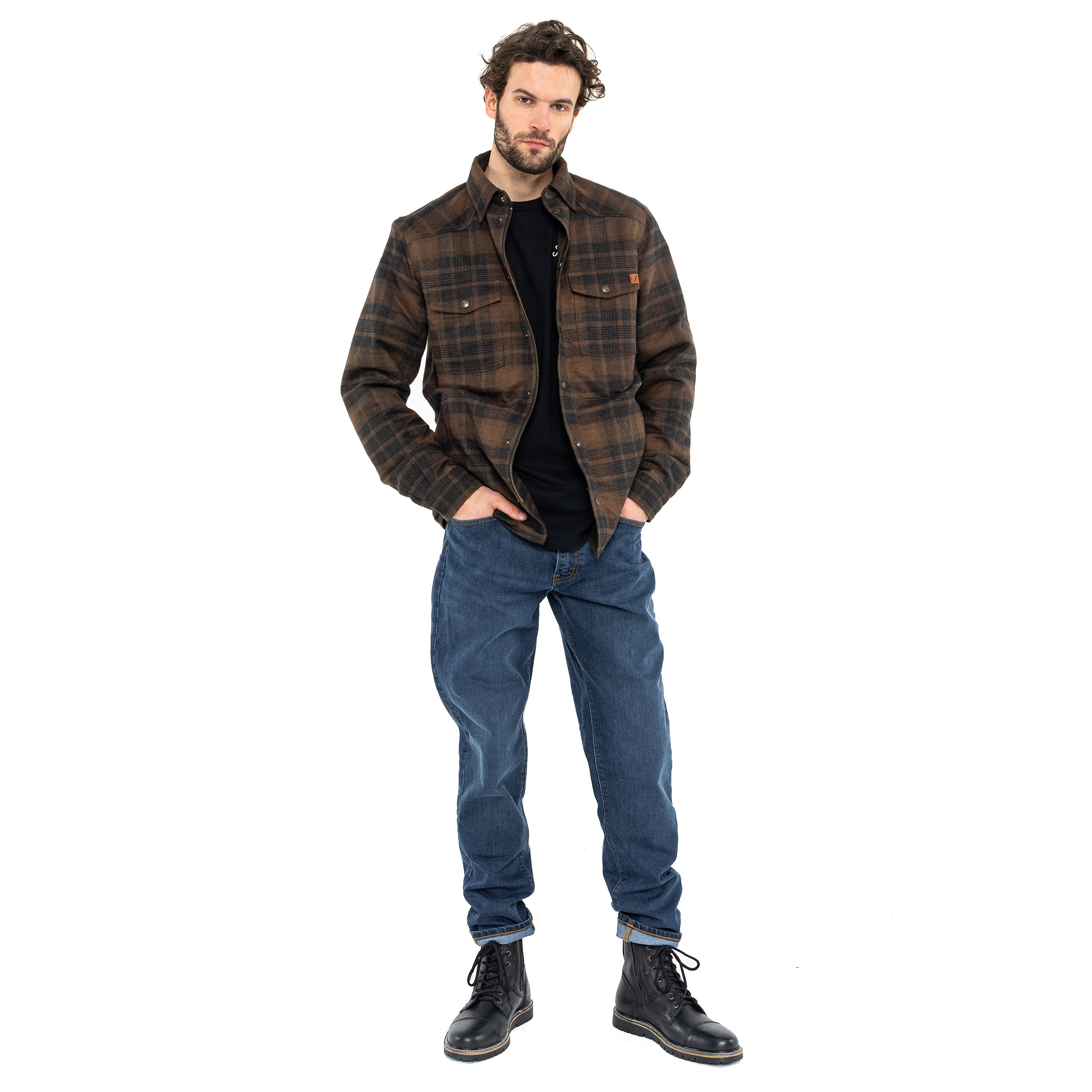 John Doe-Woody Motoshirt braun S-0001076005006008