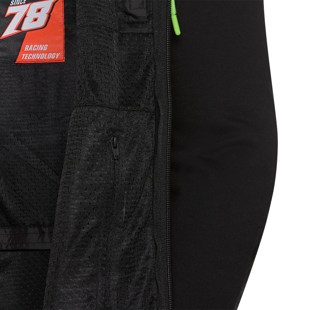 FLM-Drift Sport Hoodie mit Protektoren schwarz/grün L-2016641999103010