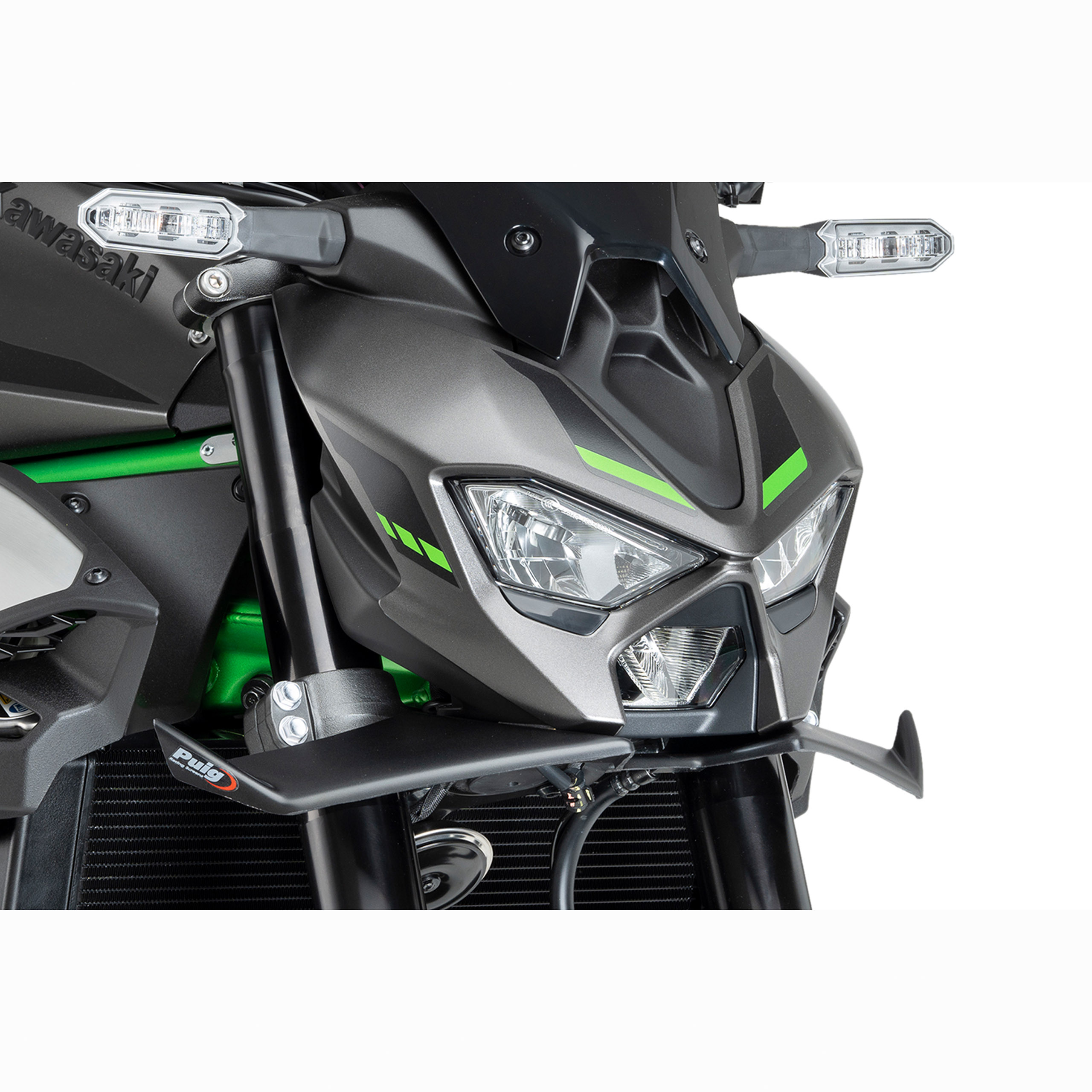 Puig Winglets Front mattschwarz für Kawasaki Z 900 /SE 2025- - Motorradteile & Ersatzteile - Verkleidungen & Abdeckungen