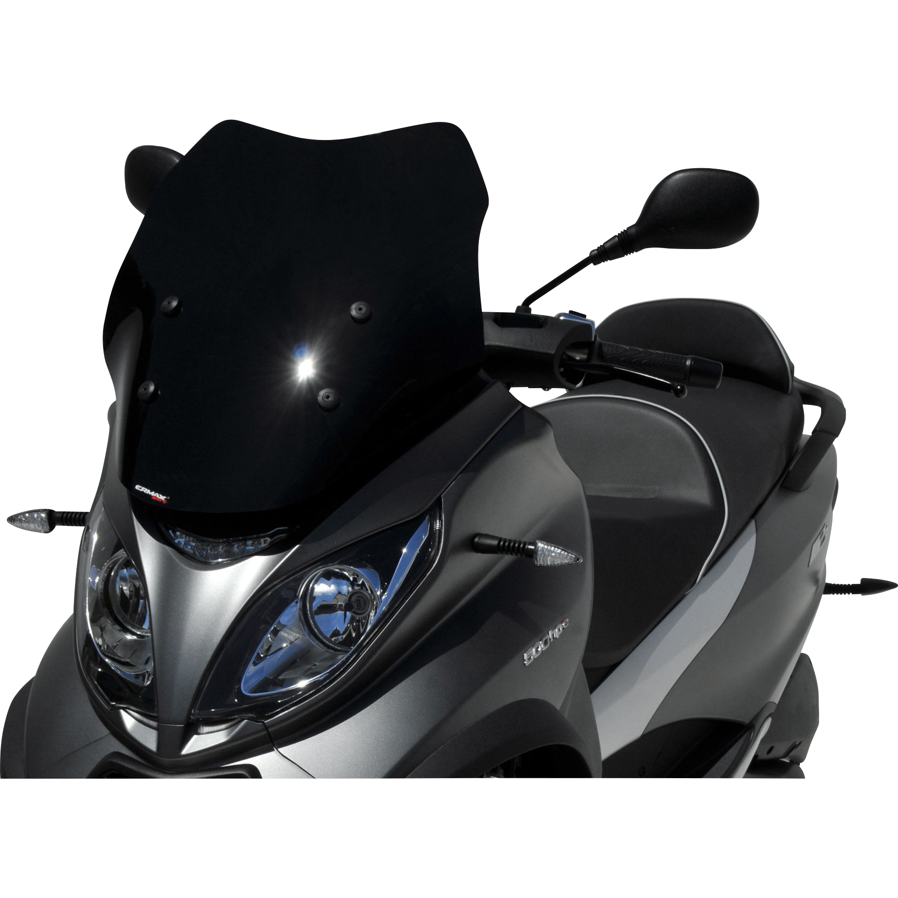 Ermax Scheibe Sport schwarz für Piaggio MP3 350/400/500 HPE 2019- - Motorradteile & Ersatzteile - Verkleidungen & Abdeckungen