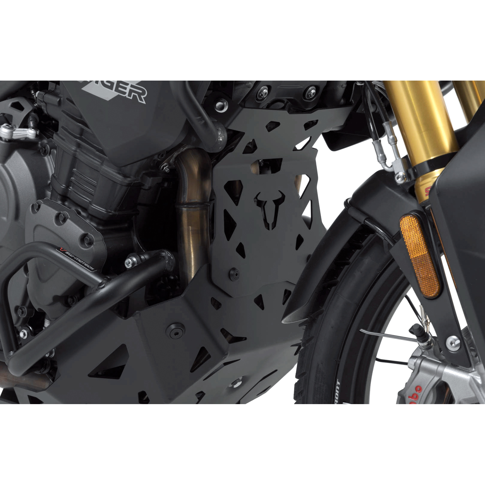 SW-MOTECH Motorschutzverlängerung vorne schwarz für Tiger 1200 2022- - Motorradteile & Ersatzteile - Anbauteile