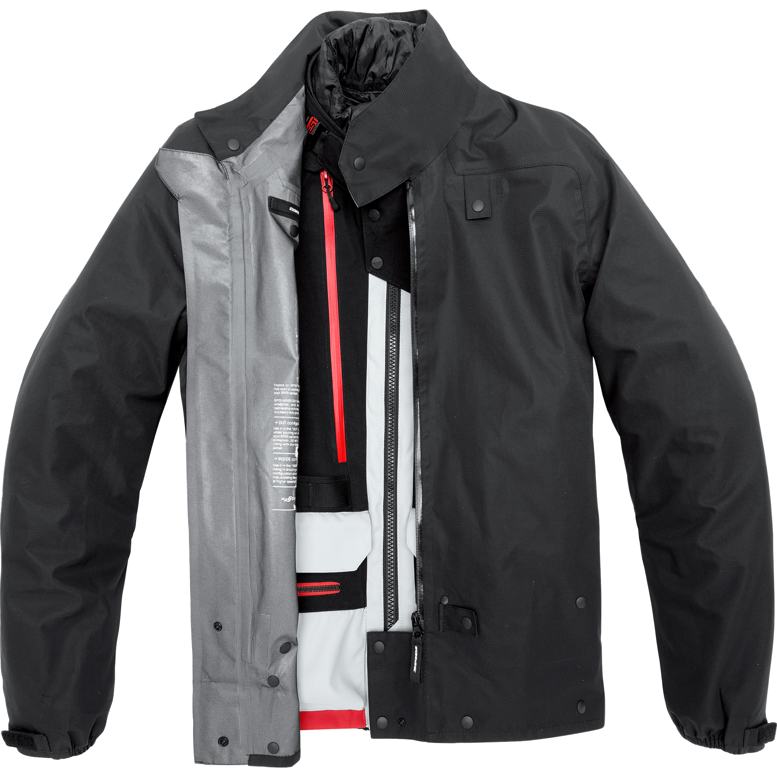 SPIDI-Allroad H2Out Textiljacke grau/rot L-2016381999002010