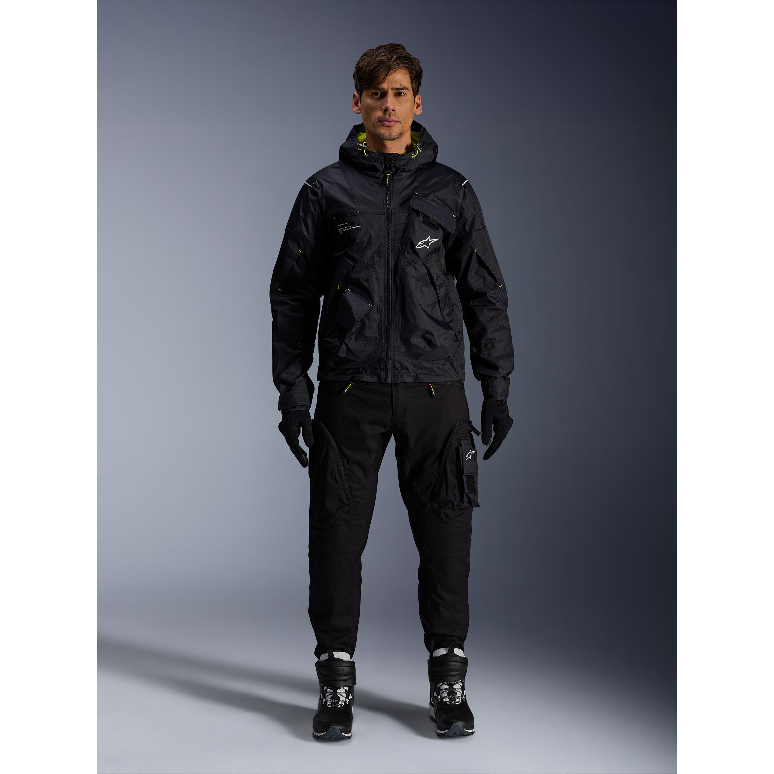 Alpinestars-Mogress Air Jacke black lime punch white L-0002135999911010