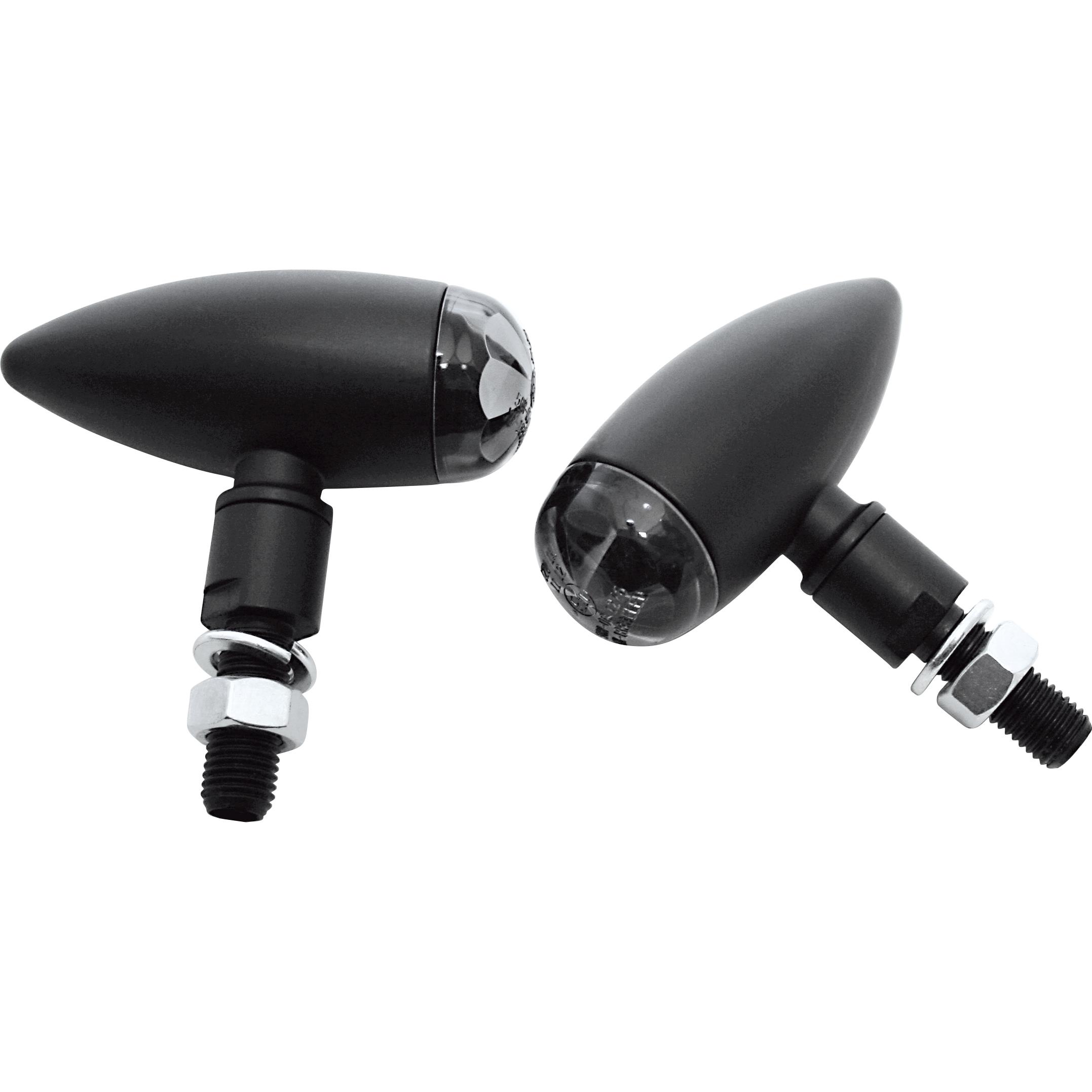 Highsider LED Blinkerpaar Micro-Bullet M10 Alu Ø31mm schwarz, getönt - Motorradteile & Ersatzteile - Beleuchtung