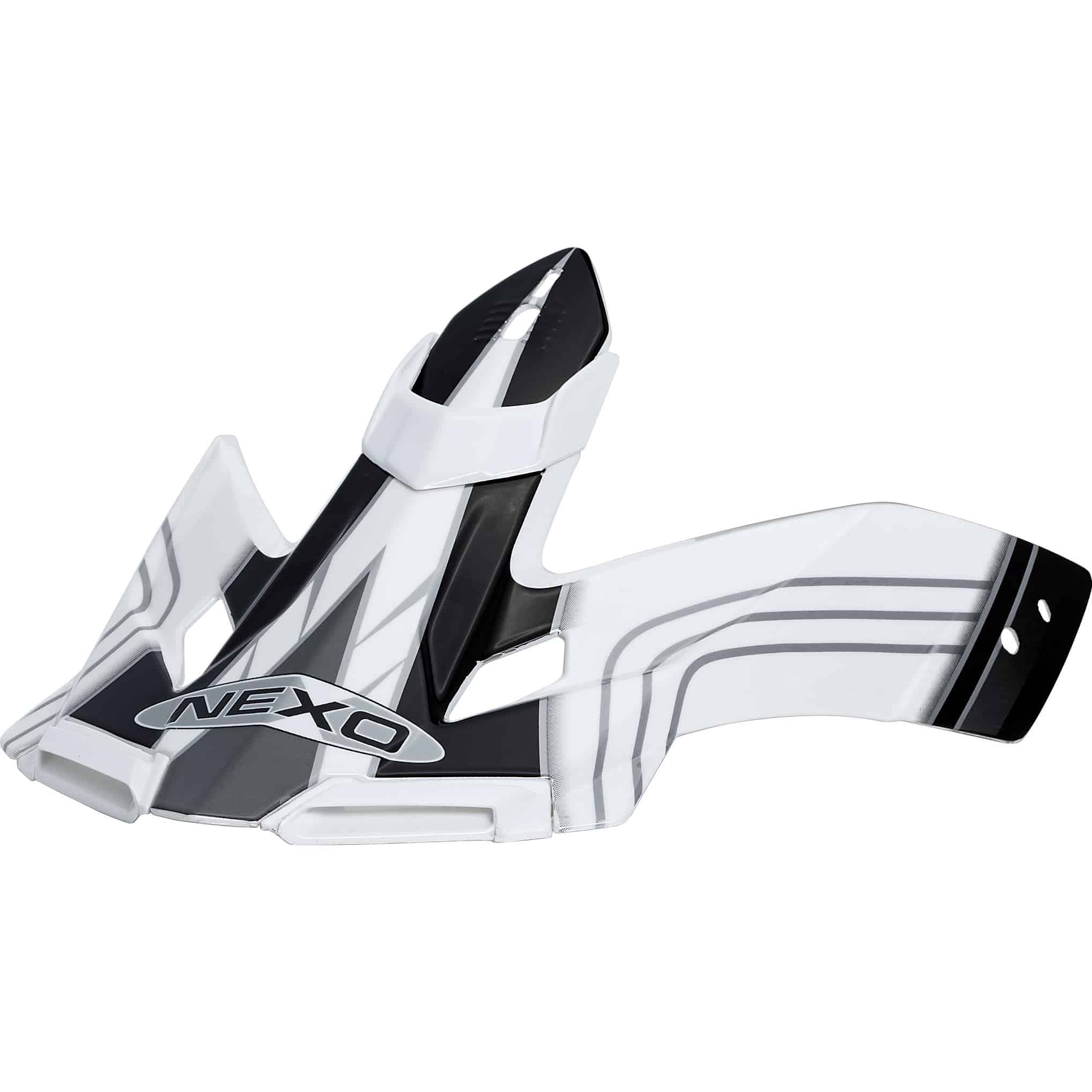 Nexo-Schirm MX-Line Fiberglas Crosshelm schwarz/weiß-4427261999027