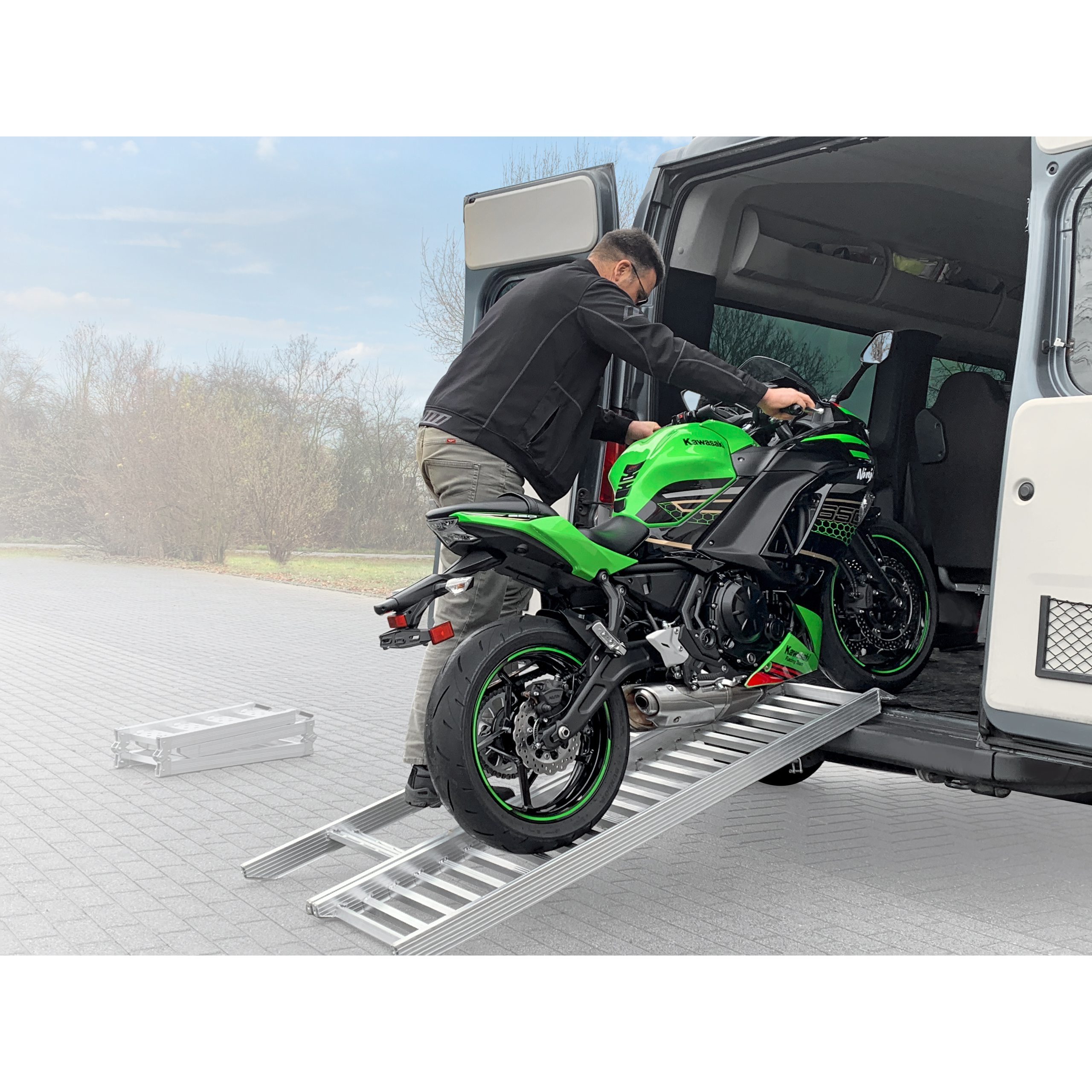 Hi-Q Tools-Auffahrrampe mit Verladetreppe-5740131160001356