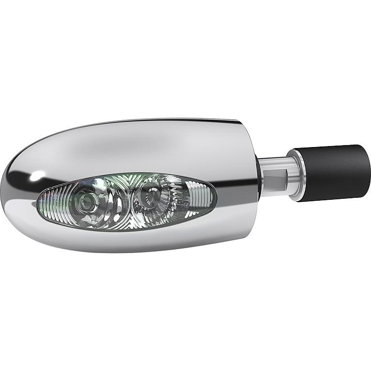 Kellermann LED Lenkerendenblinker BL1000 chrom mit klaren Glas - Motorradteile & Ersatzteile - Beleuchtung