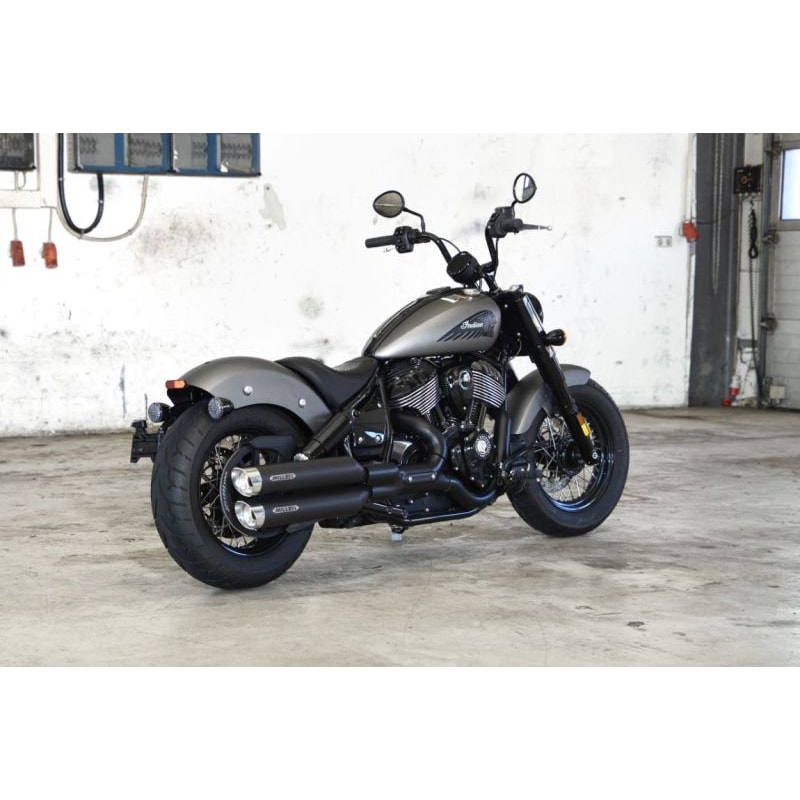 Miller Exhaust Auspuff SlashCut coppia nero/lucidato f.DarkHorse/Bobber 25-