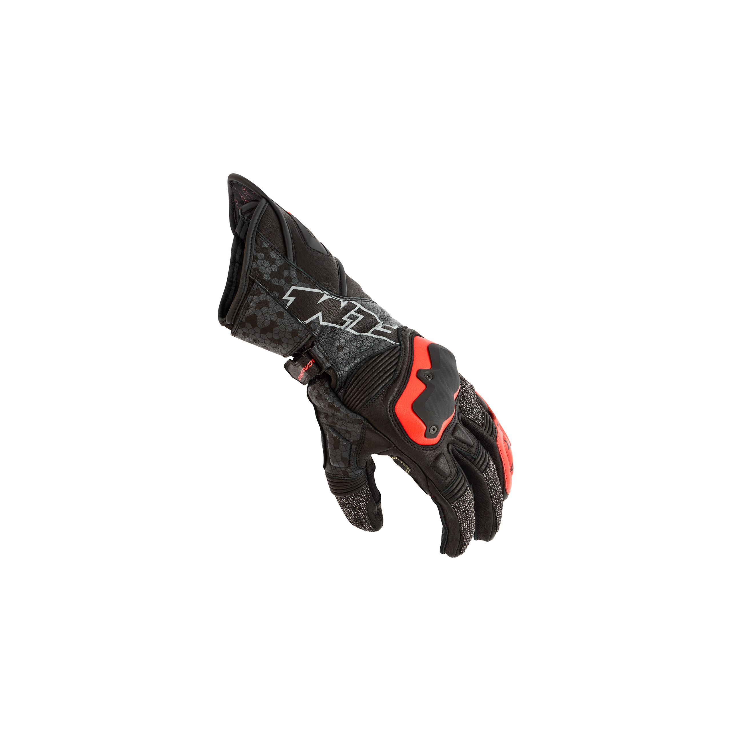 FLM-Assen Motorradhandschuh lang rot-0000988006002