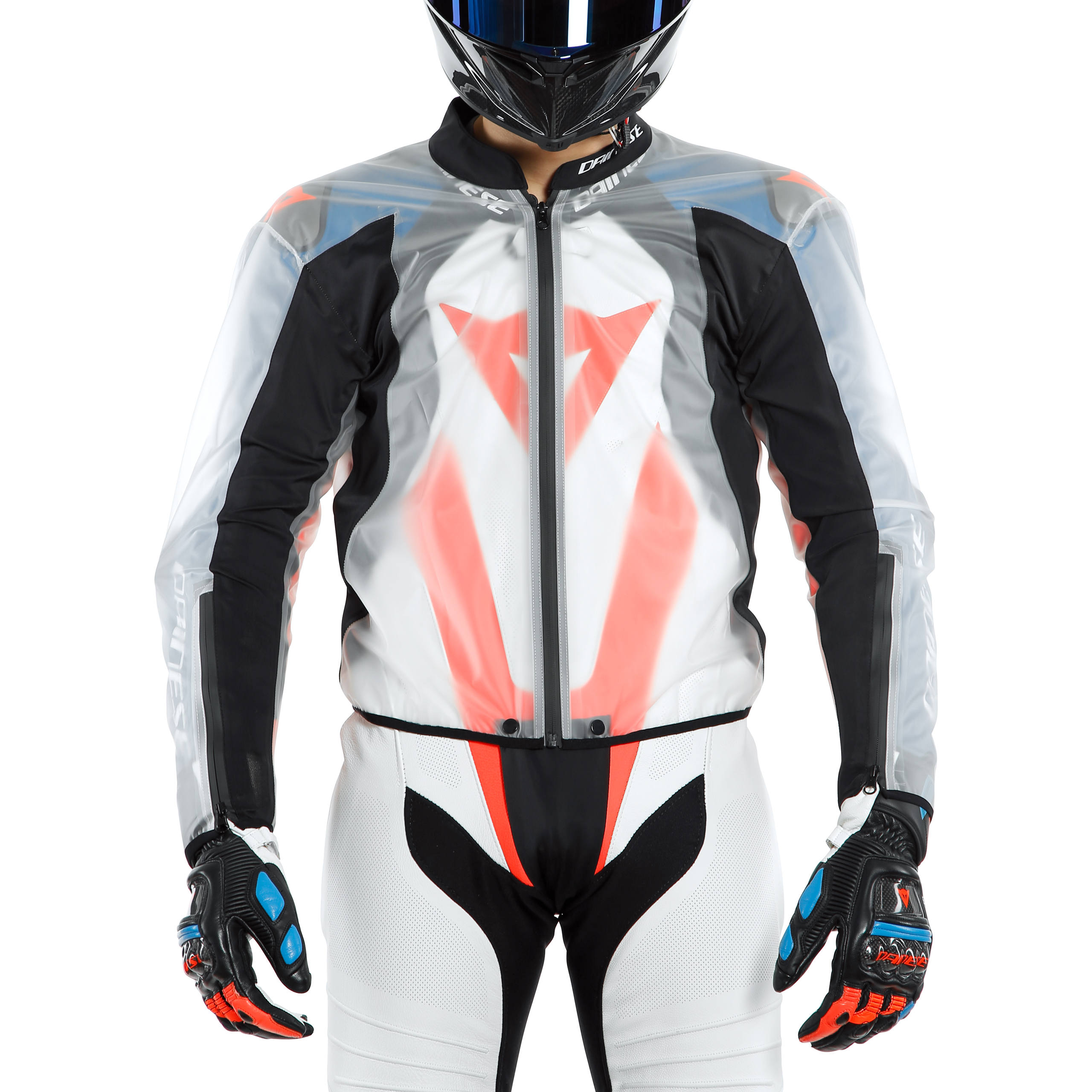 Dainese-Rain Body Racing 2 Regenjacke transparent schwarz XL-2016181999001011