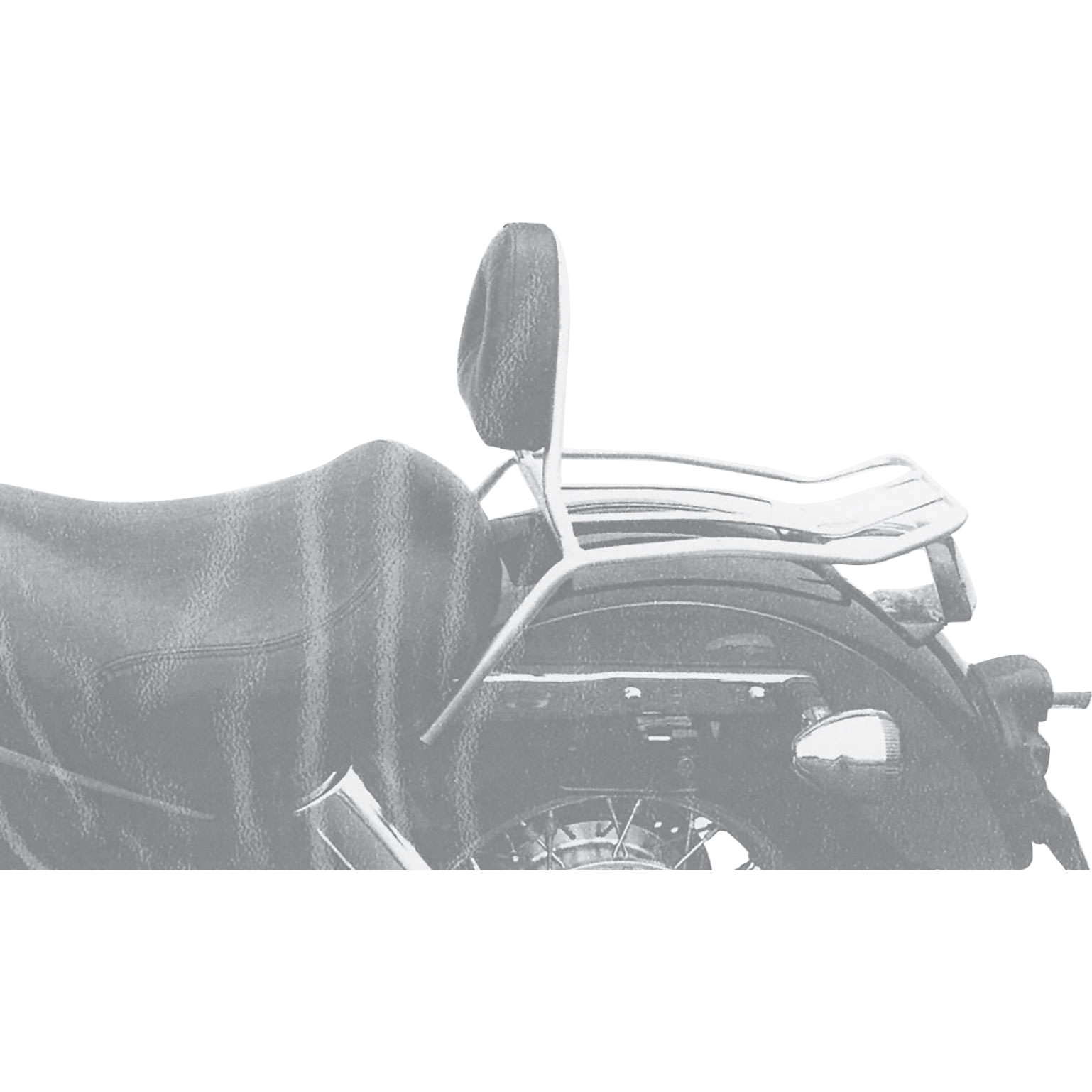 Hepco & Becker Solorack mit Rückenpolster chrom für Honda VT 1100 C2 Shadow - Motorradzubehör - Motorradgepäck