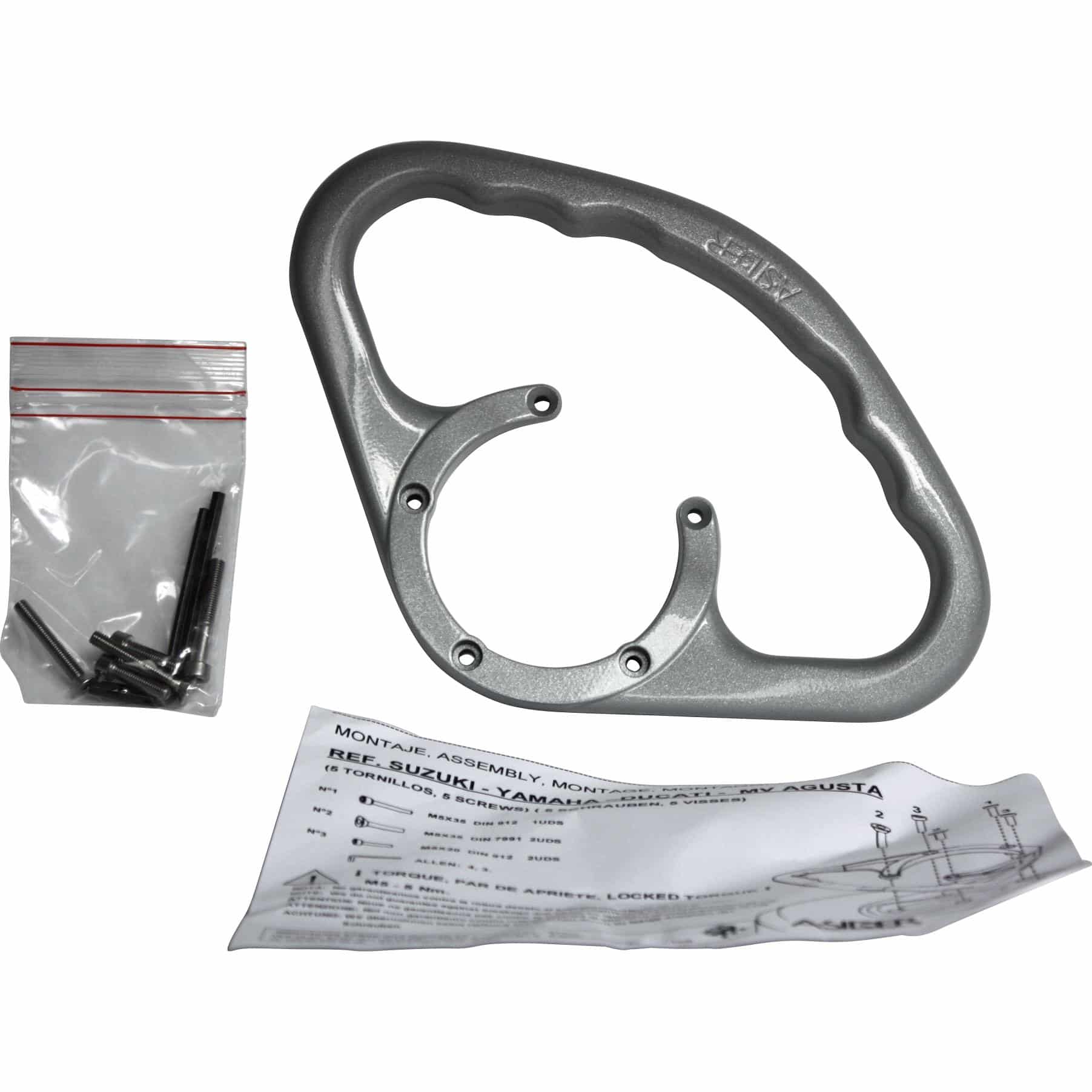 DuoDrive Beifahrerhaltegriff 5 Schrauben YR 01 S silber - Motorradteile & Ersatzteile - Lenker, Griffe & Hebel