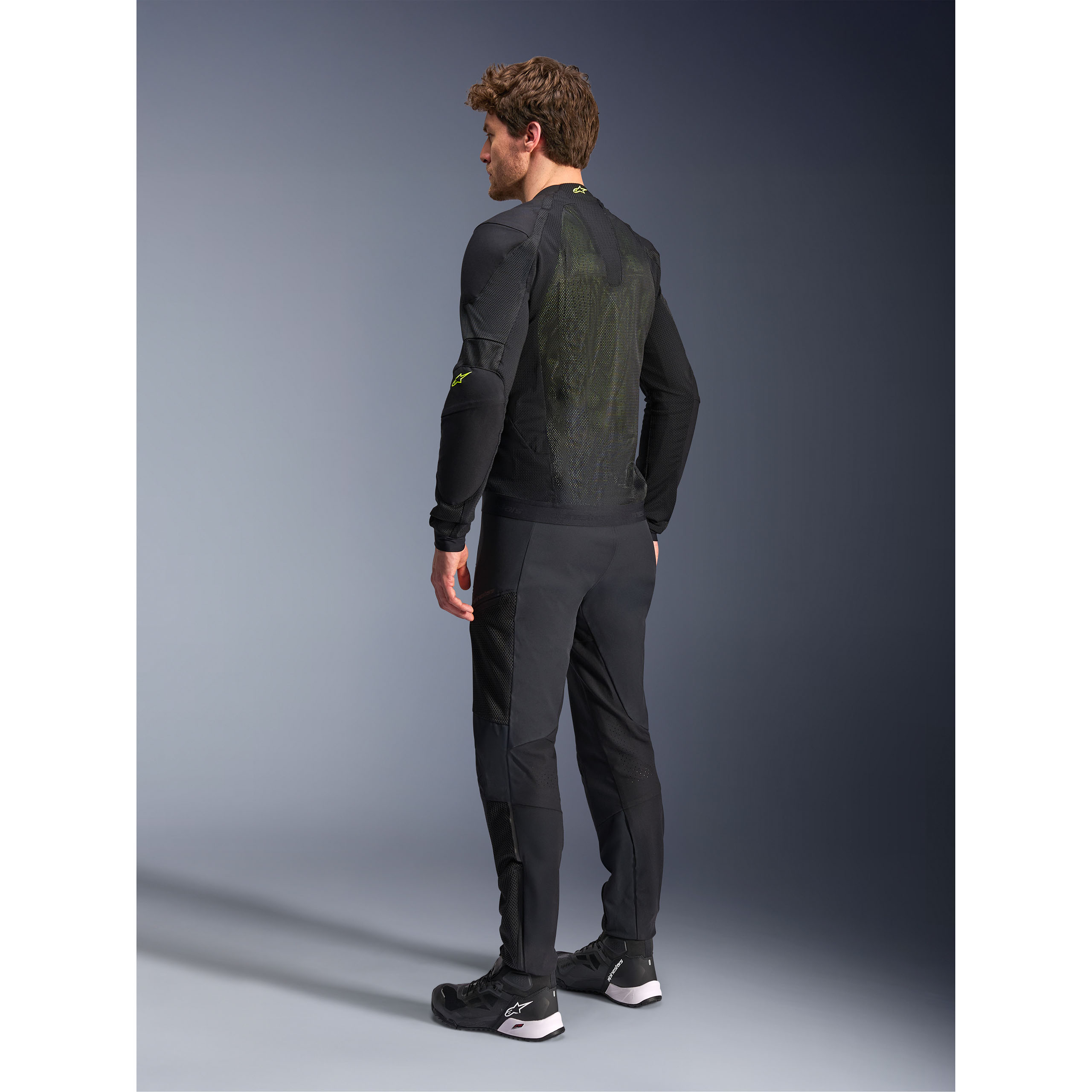 Alpinestars-Troop-Air Jacke schwarz/fluo gelb-0002137999046