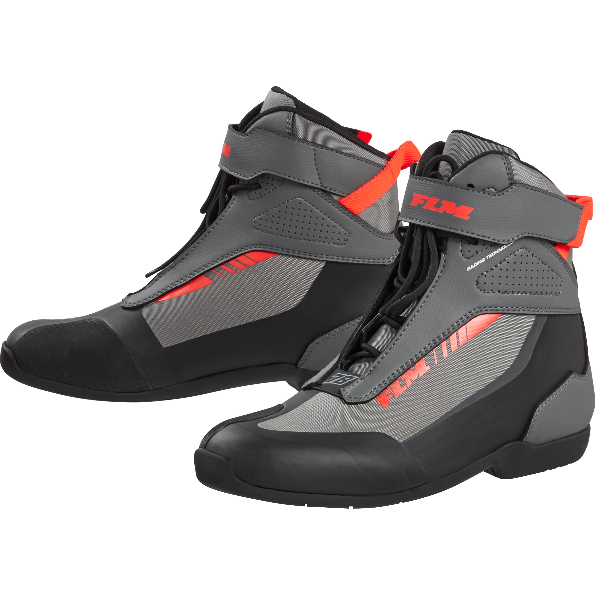 FLM-Traction Motorradschnürstiefel kurz grau 41-3006481999001741