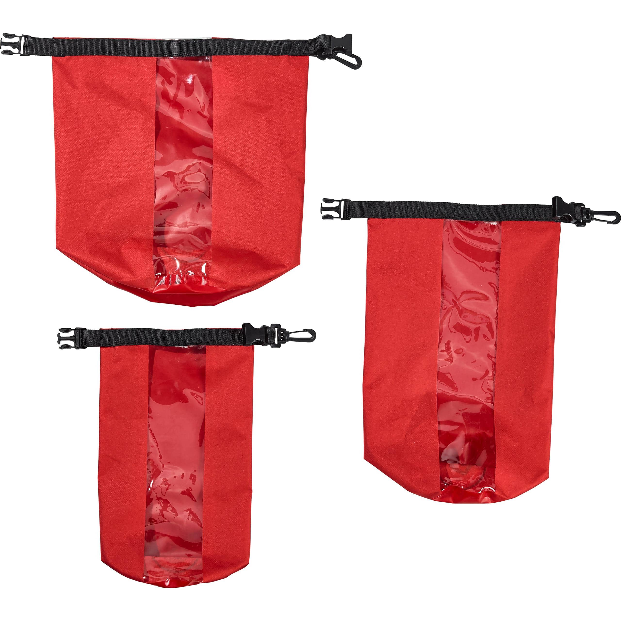 QBag-3er Set Innentaschen/Gepäckrollen 15 Liter Stauraum rot-5694051210001141