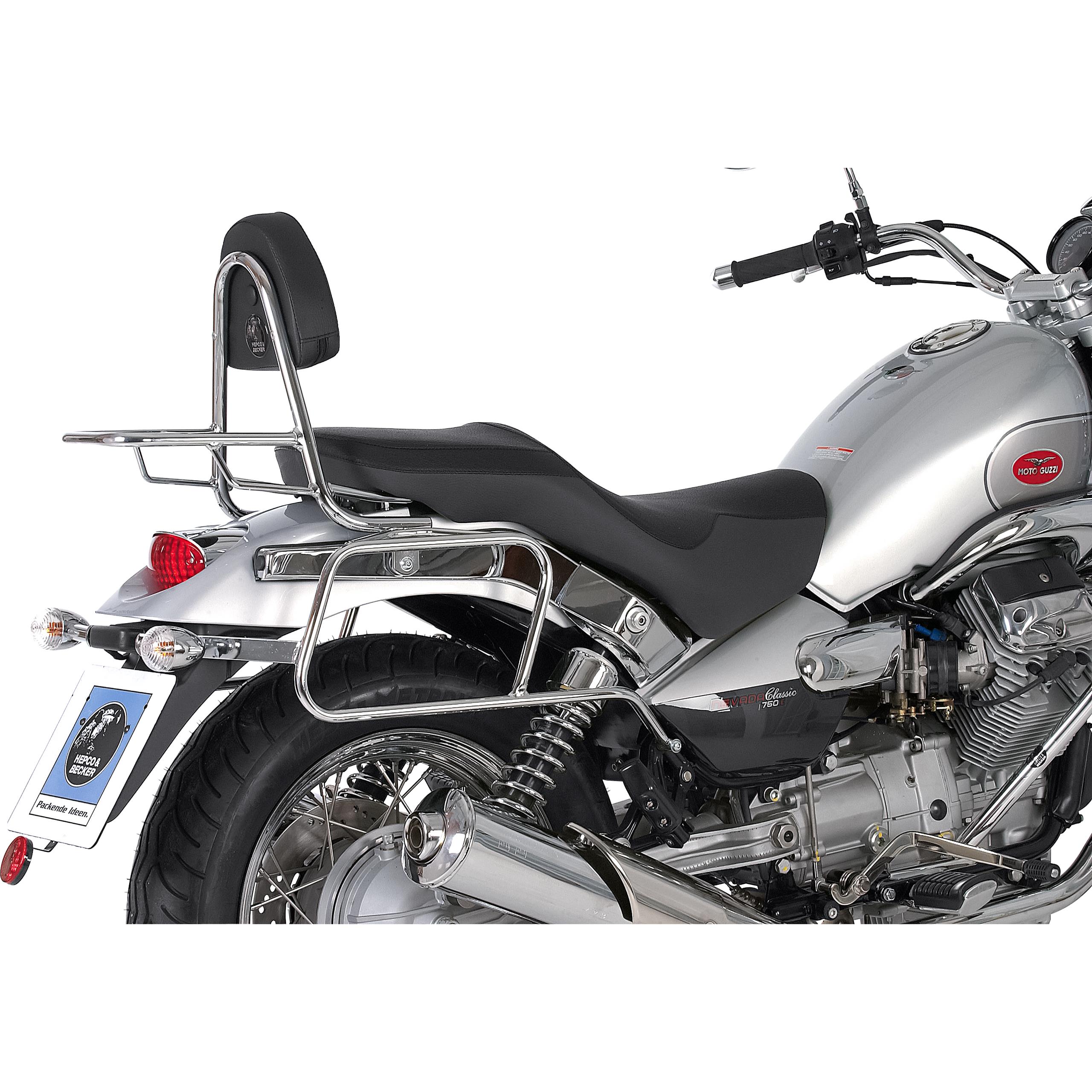 Hepco & Becker Packtaschenhalter chrom für Moto Guzzi Nevada 750 2004-2009 - Motorradzubehör - Motorradgepäck