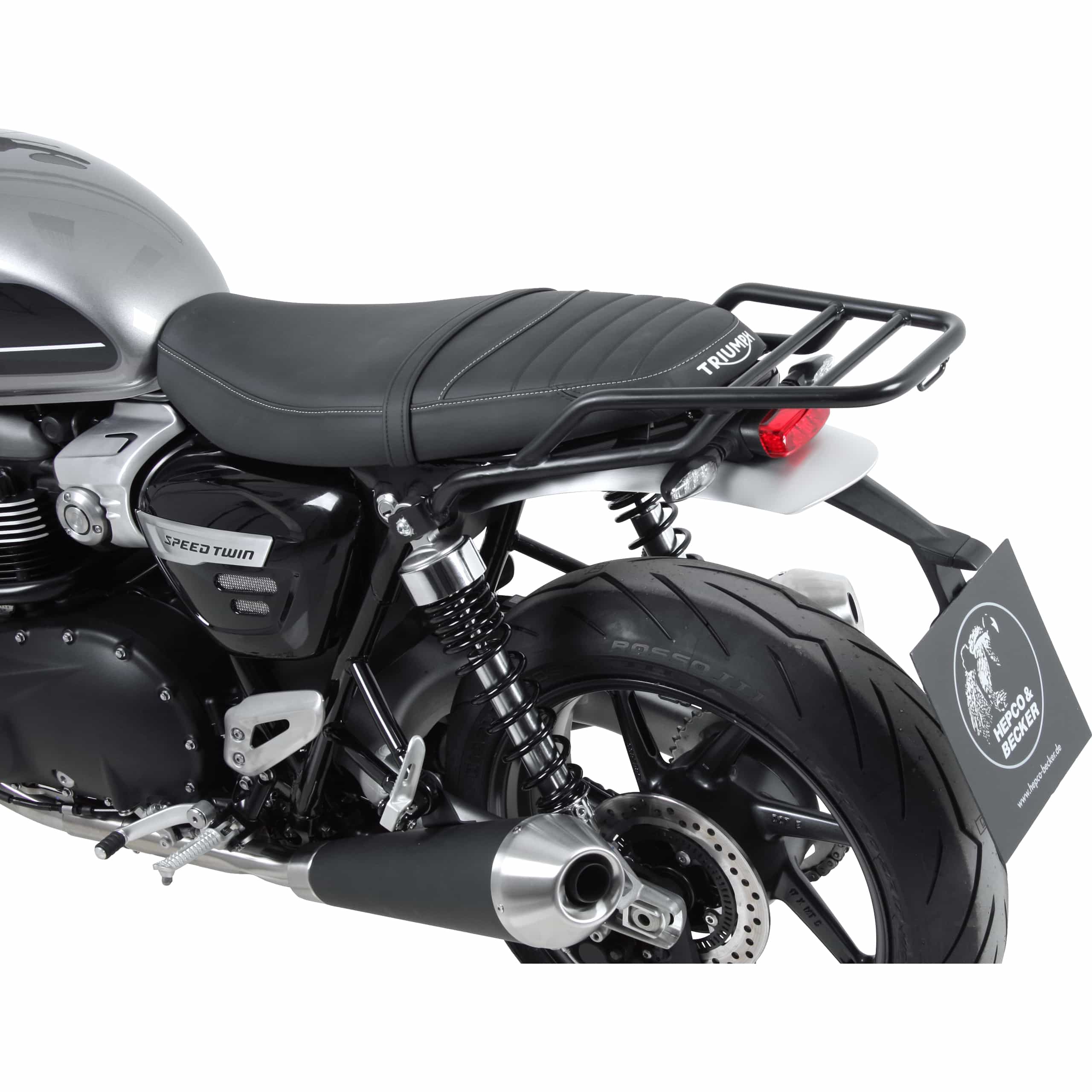 Hepco & Becker Gepäckbrücke Rohr schwarz für Triumph Speed Twin 1200 19-21 - Motorradzubehör - Motorradgepäck