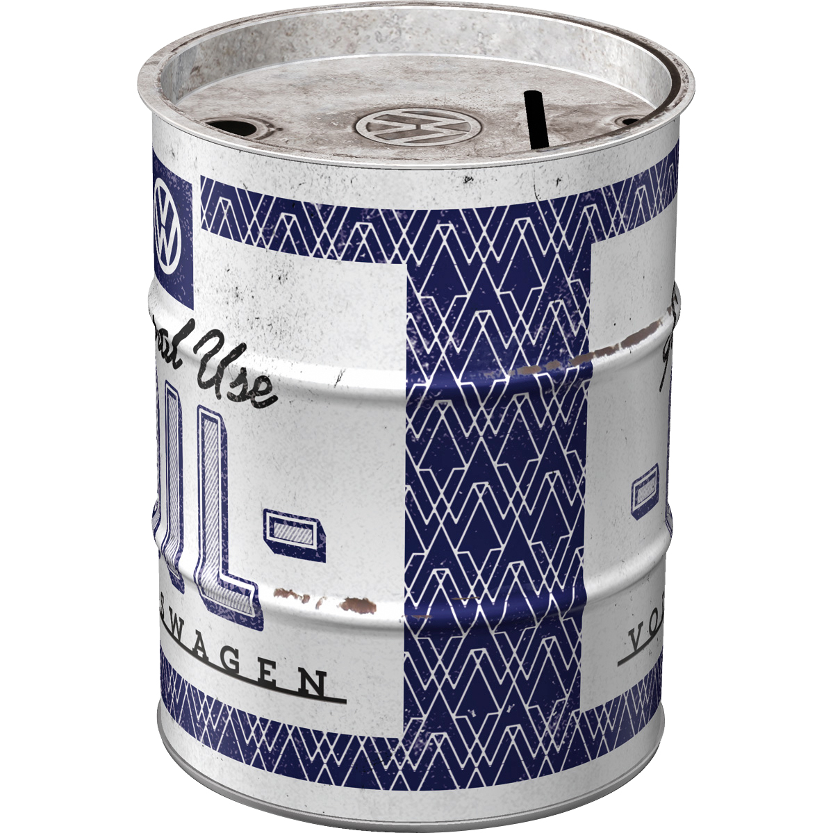 Nostalgic-Art-Spardose Ölfass "VW - General Use Oil"-5741021222010130