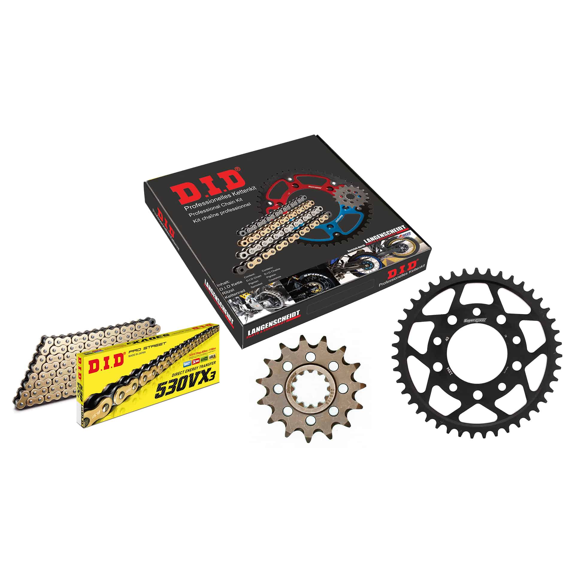 D.I.D. Kettenkit 530VX3(G&B) Niet X 15/43/110 für CBR 600 F 87-90