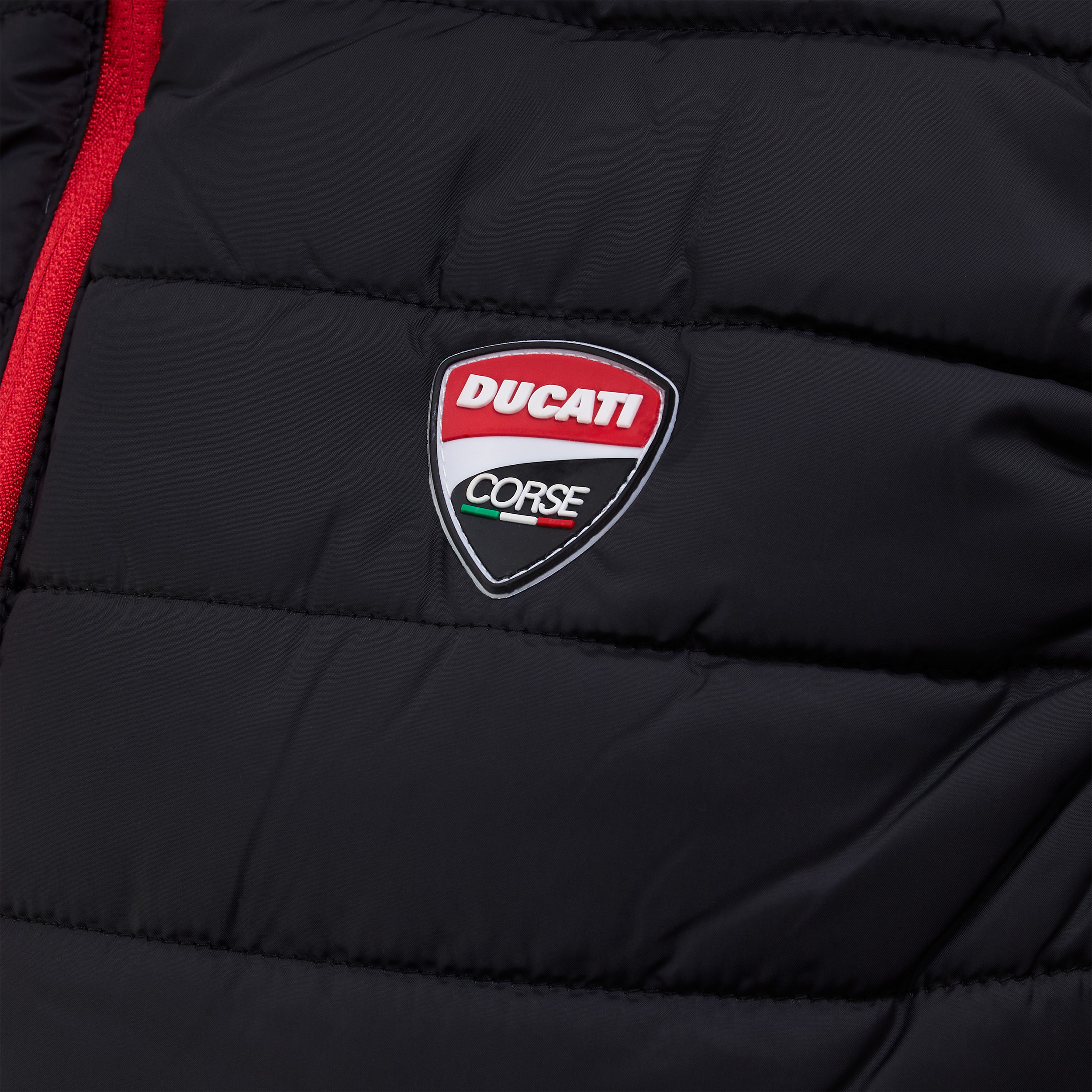 Ducati-Steppweste schwarz/rot M/L-0001595999033089