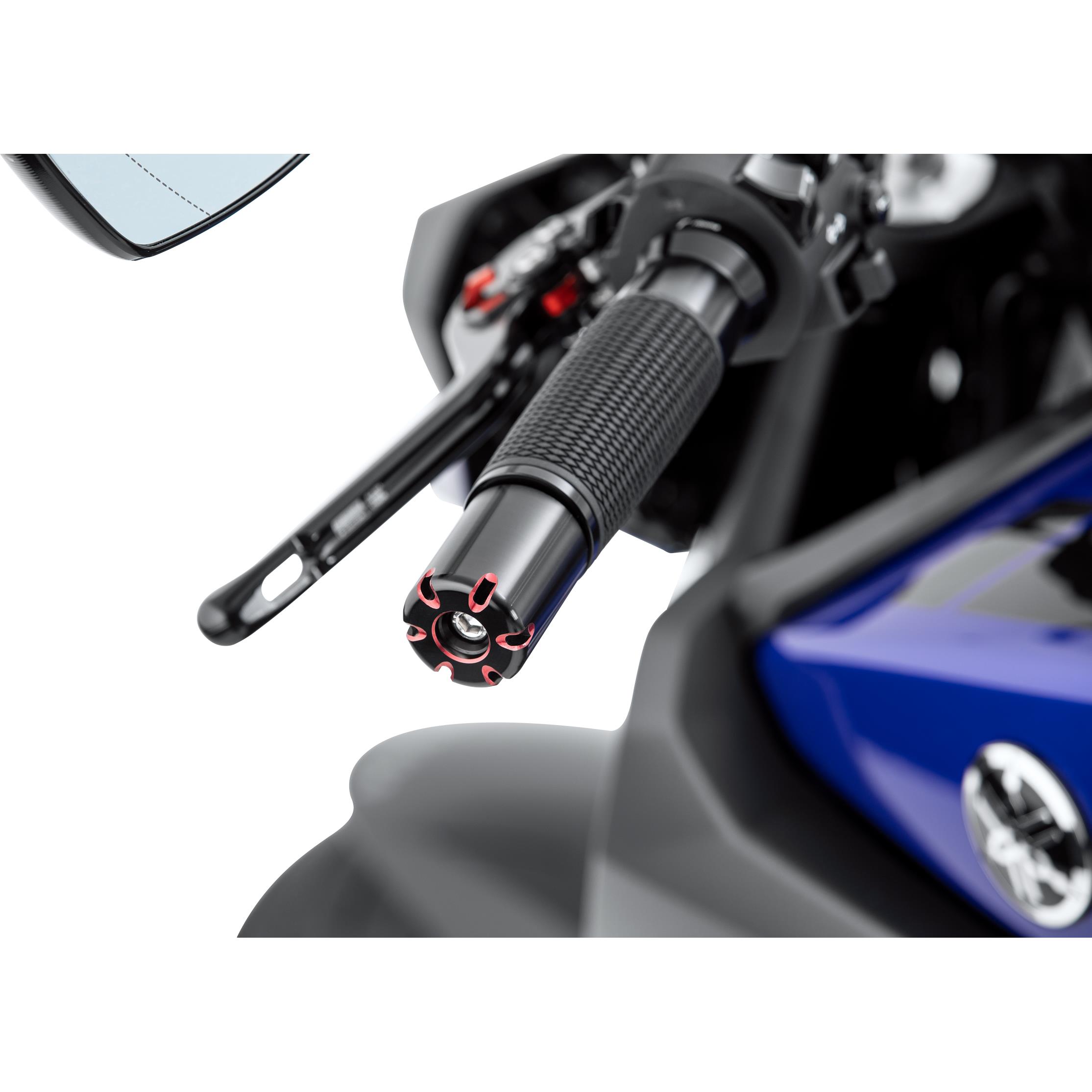 Hashiru Lenkergewichte Alu ST05 für 12/14/18mm schwarz/rot - Motorradteile & Ersatzteile - Lenker, Griffe & Hebel