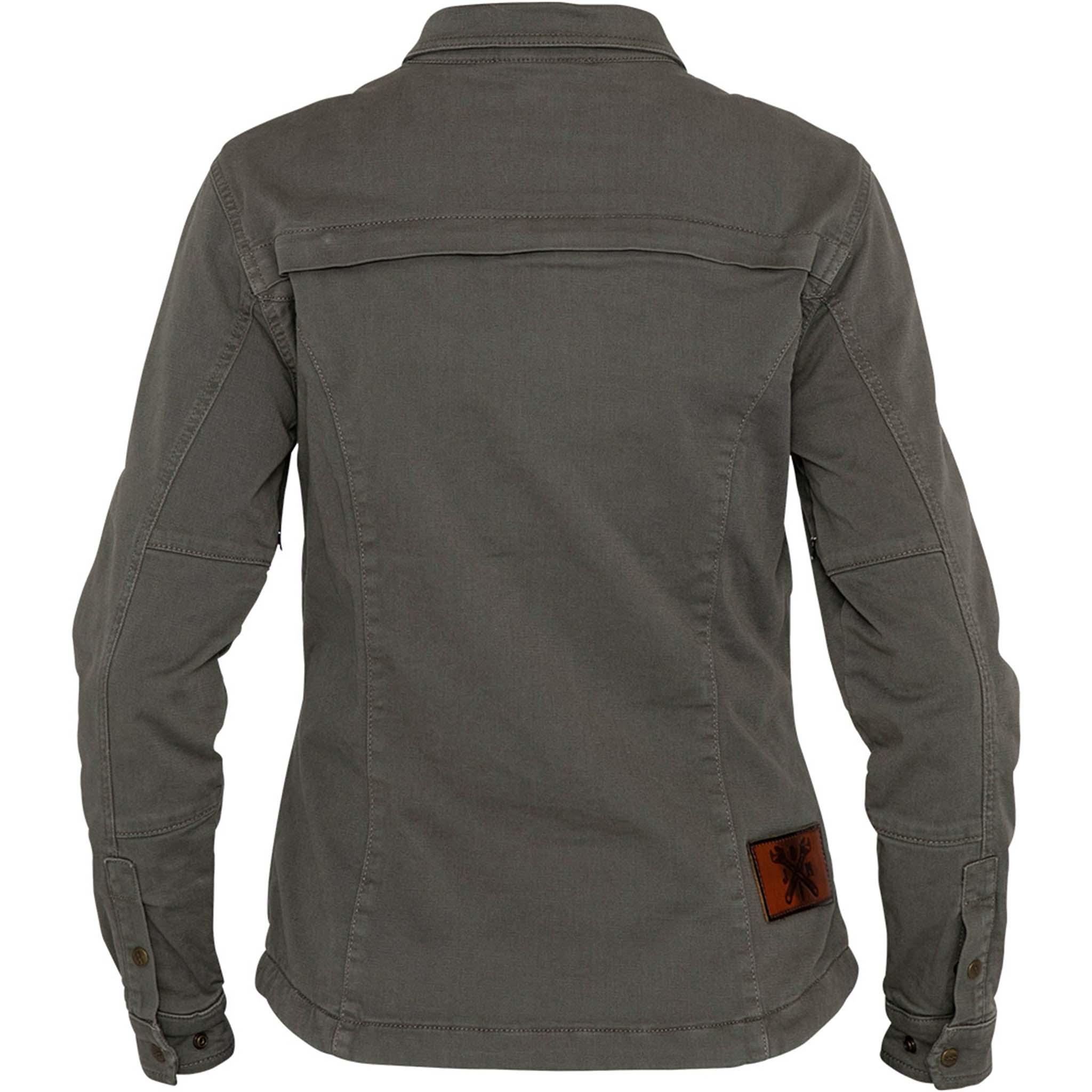 John Doe-Damen Motoshirt Hemd olive XS-2013821999026107