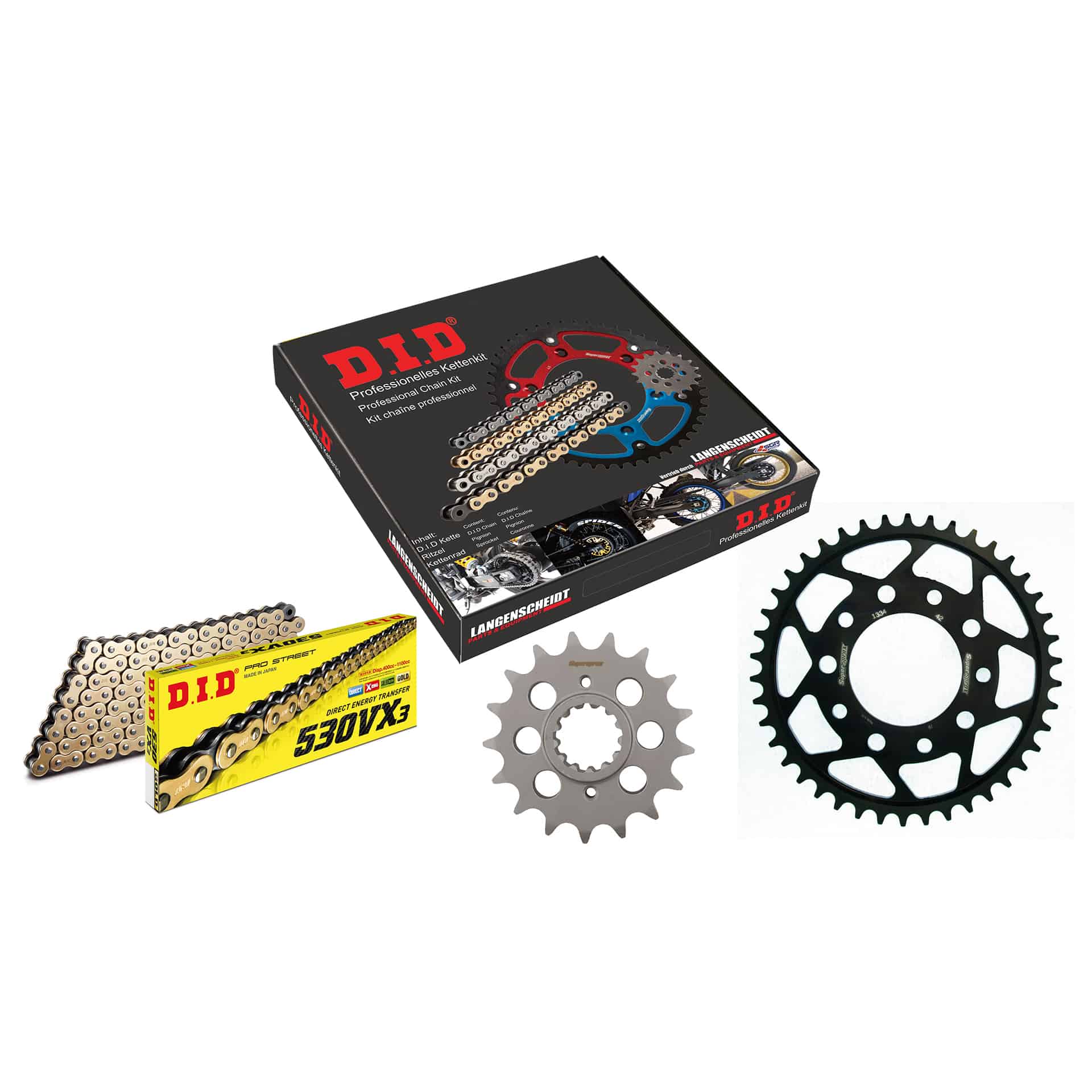 D.I.D. kit chaîne 530VX3(G&B) rivet X 17/42/114 pour CBR 1000 F 89-95